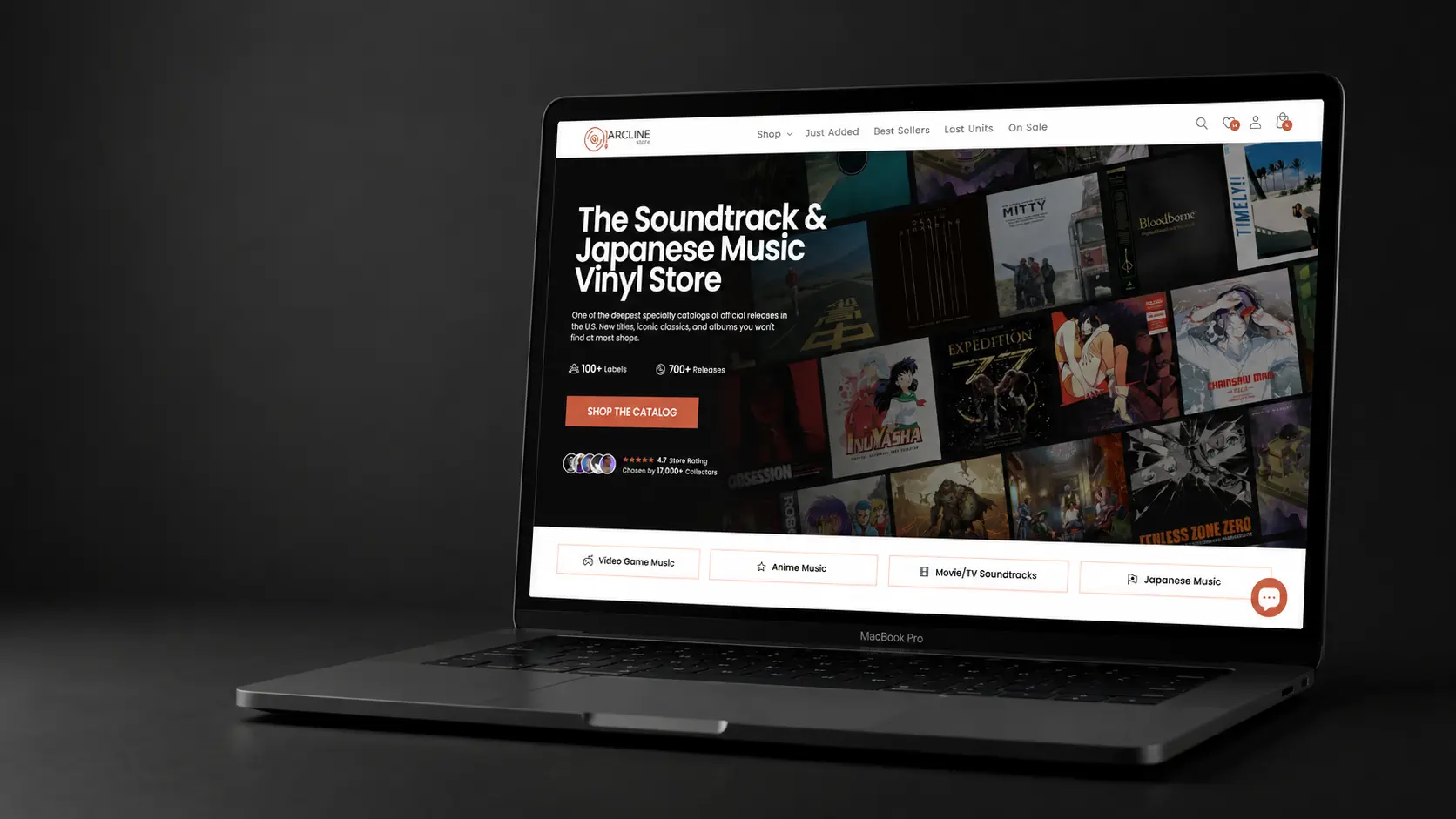Arcline – Vinyl Records & Music Collectibles Shopify Rebuild project preview