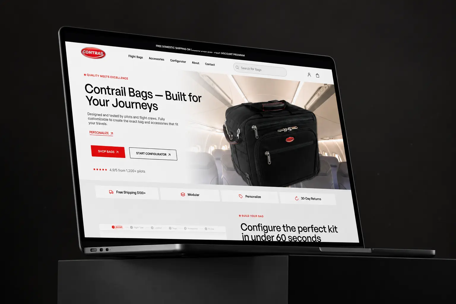 Contrail Bags — Development & Design by EVDEV
