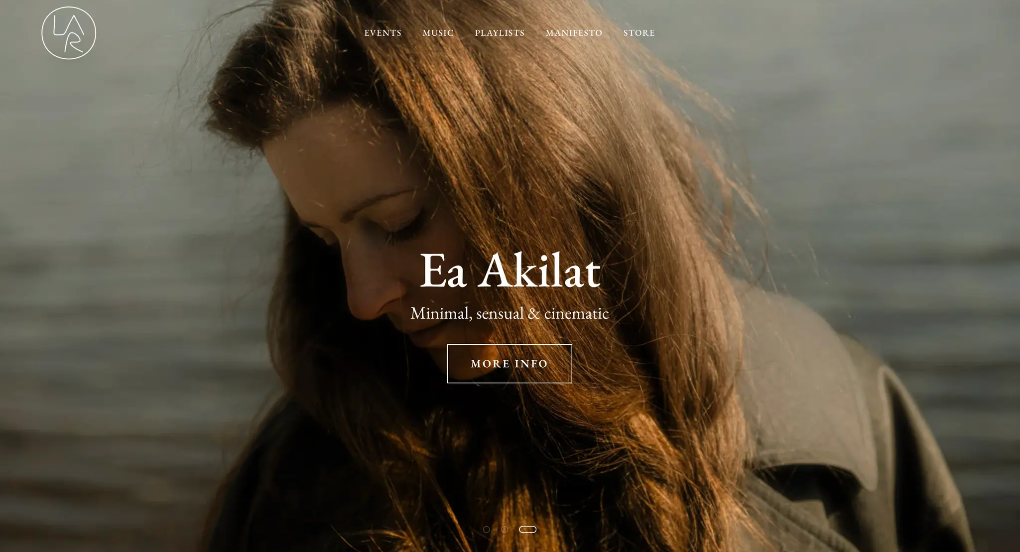 Lar Lar Land homepage hero section on the Shopify artist storefront
