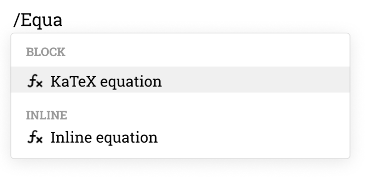 Inline equations