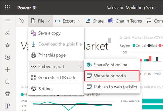 Power BI embed report