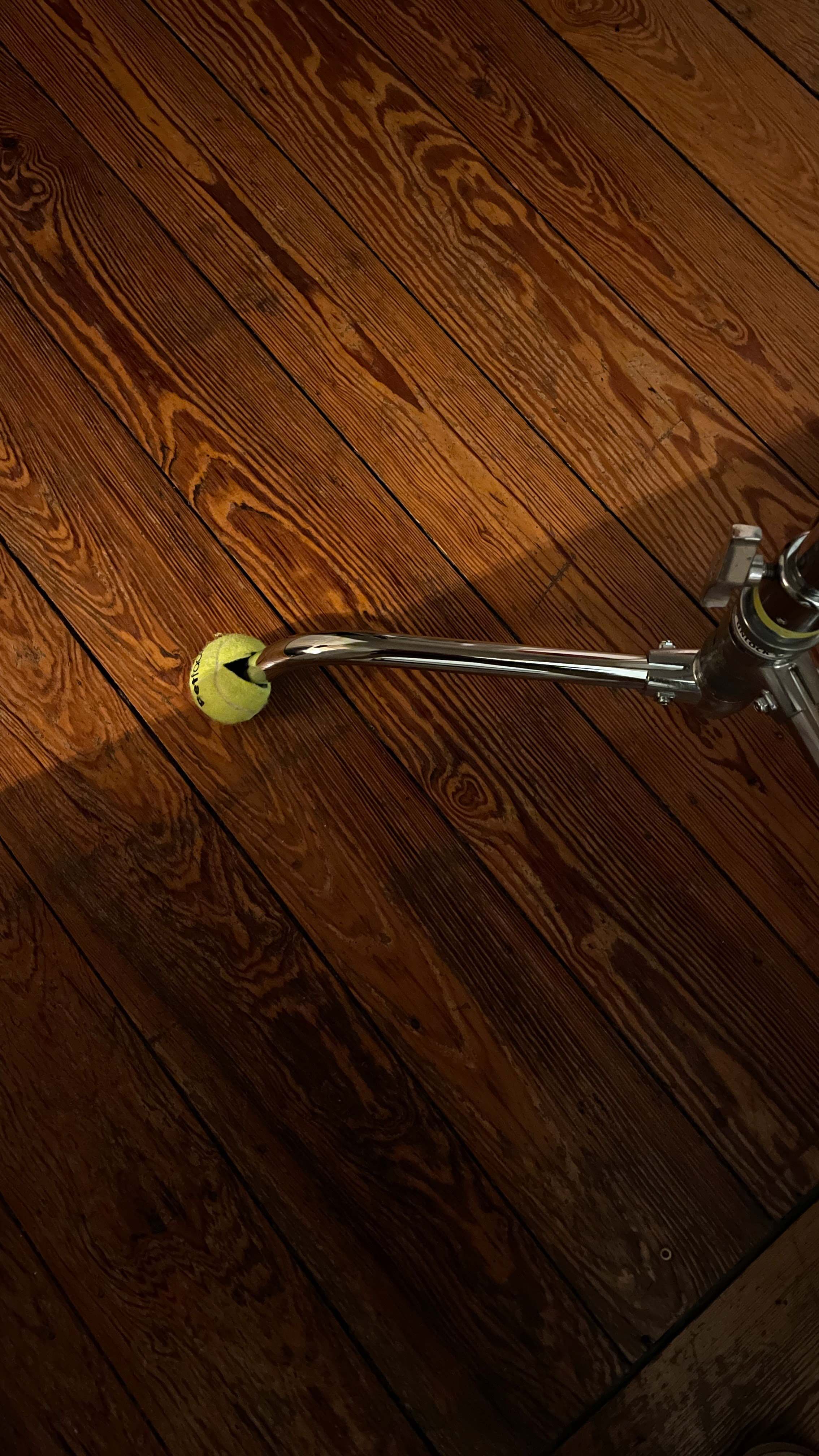 c stand on wooden floor