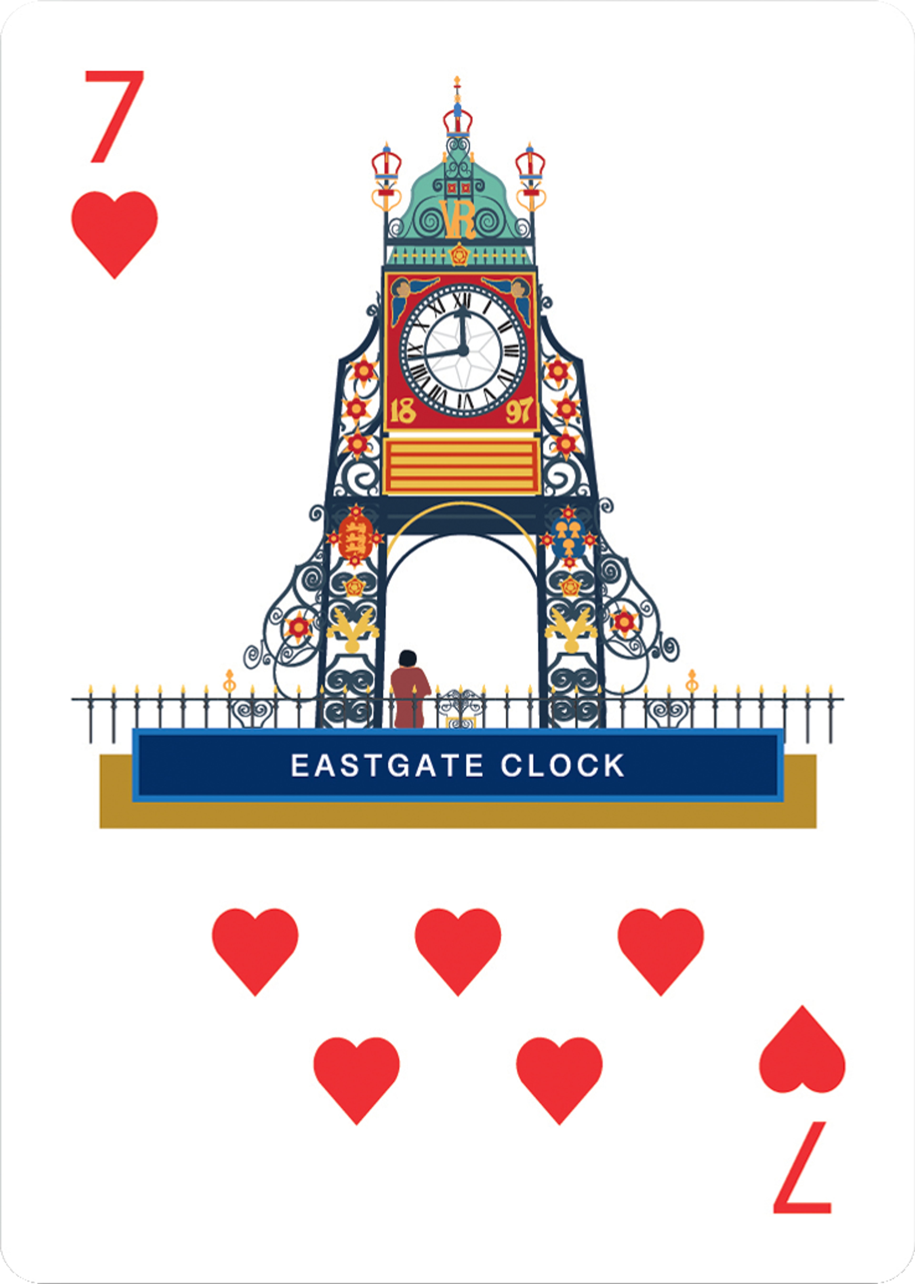 Eastgate Clock — 7 of Hearts