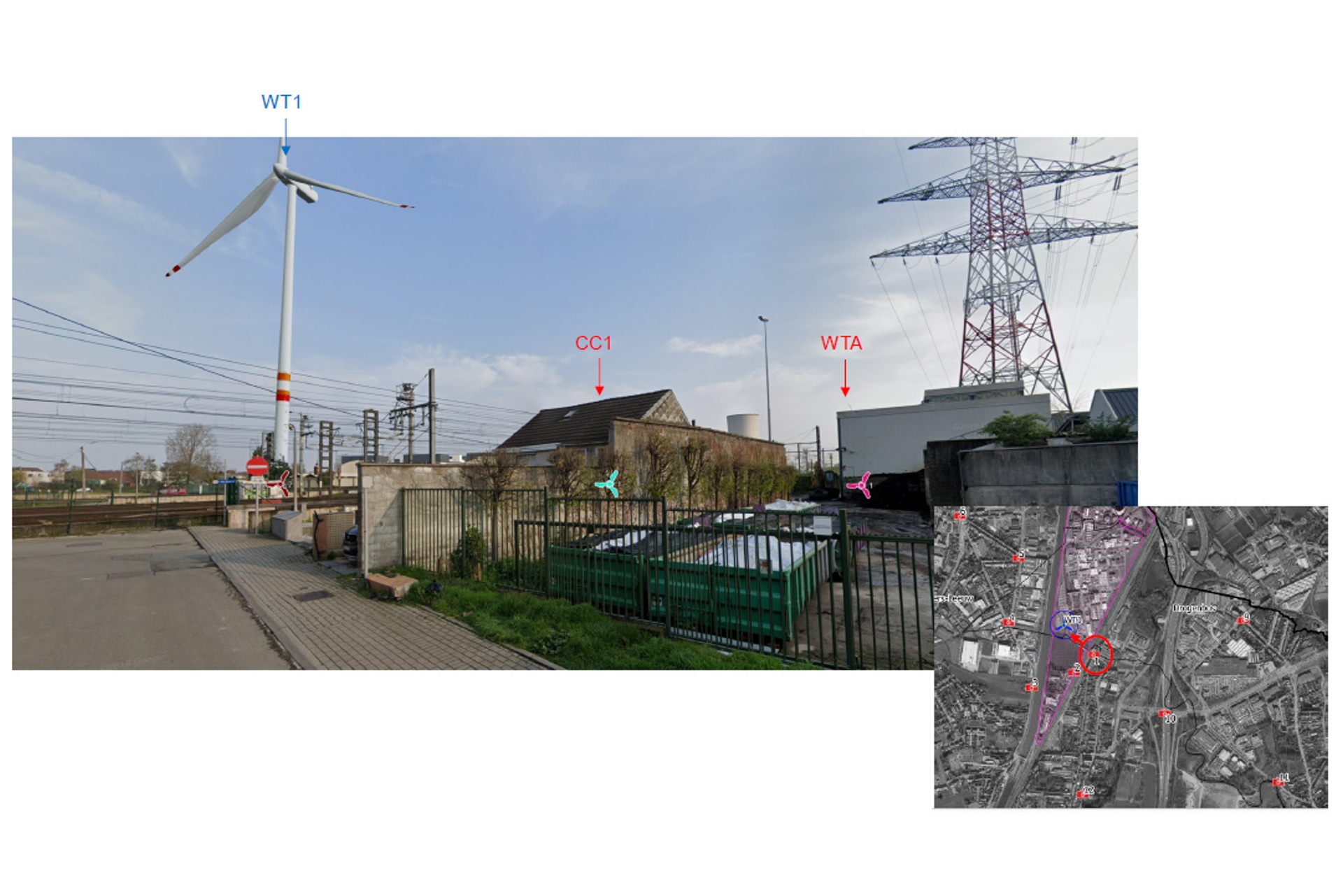 2 photos des visualisations dont une aérienne d'Allnex Drogenbos.