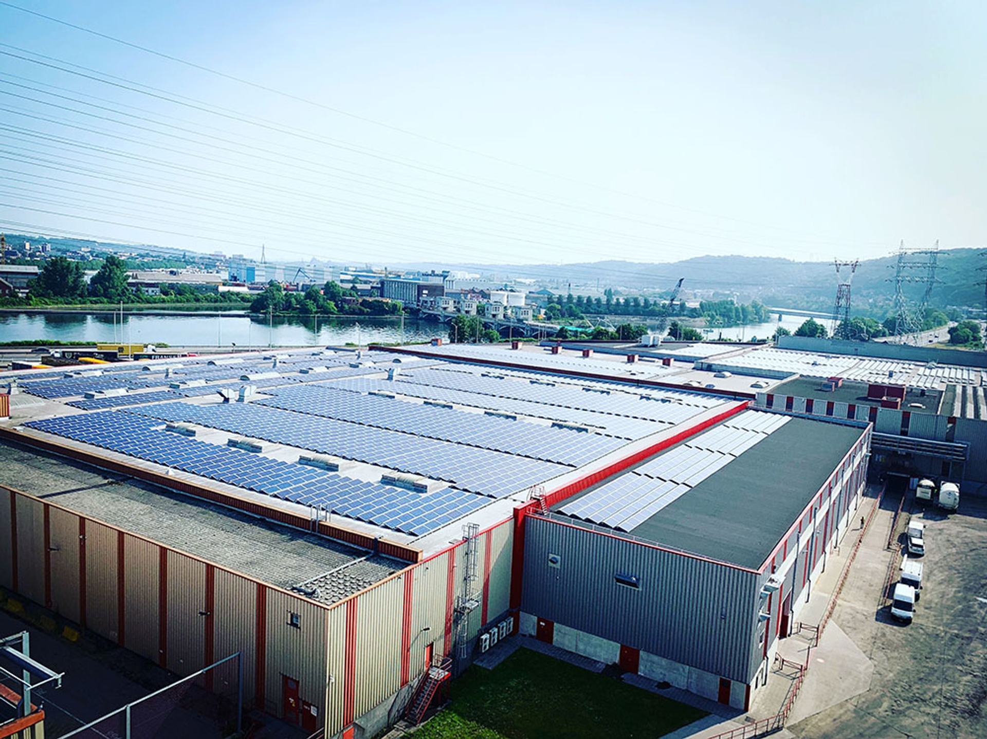 Panneaux solaires sur le toit d’AB InBev