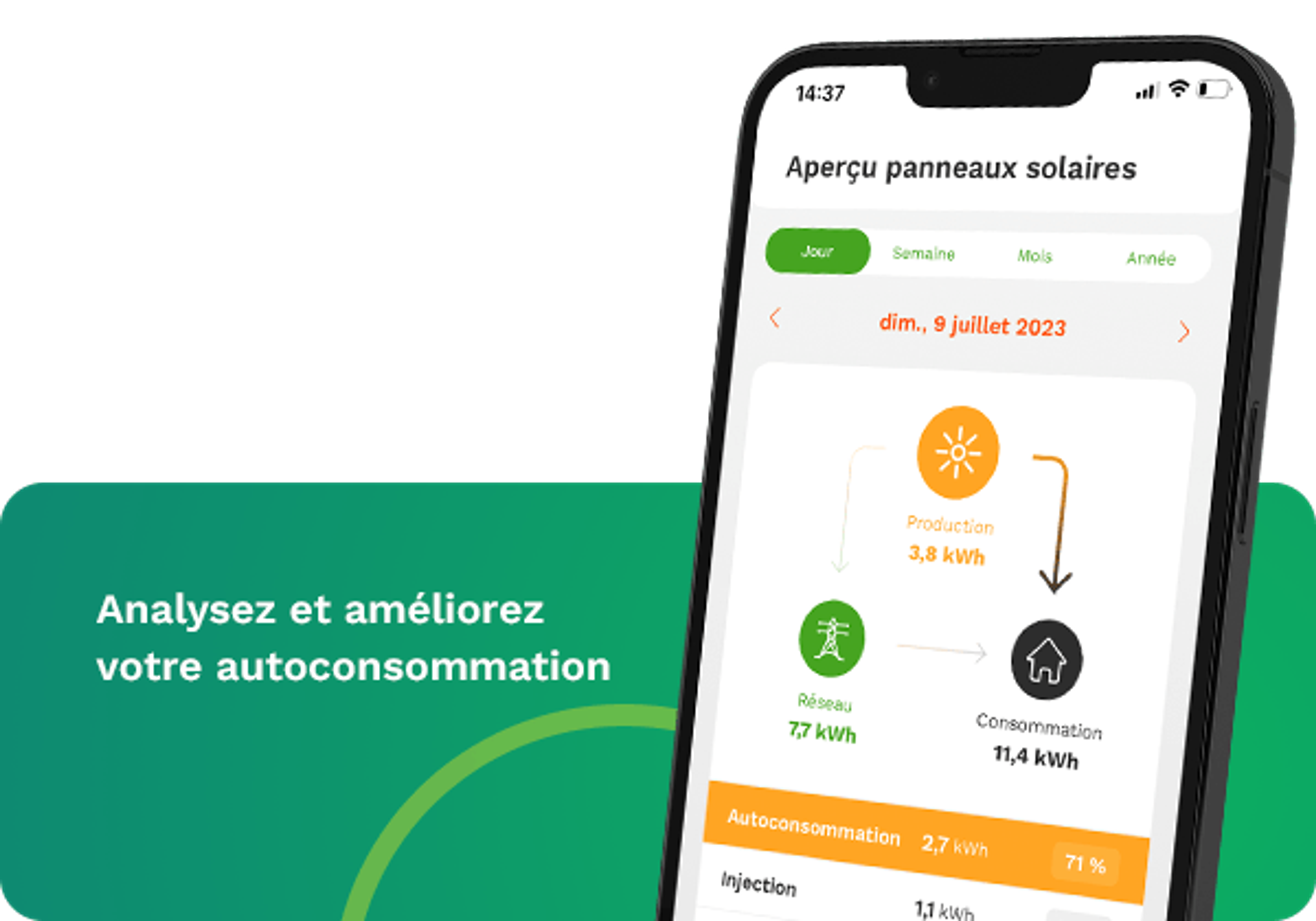 Votre énergie vous suit partout, via notre app