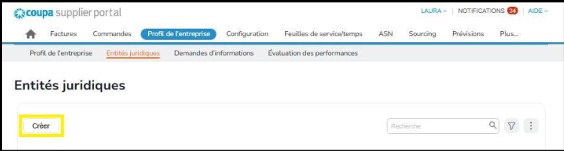 Screenshot Coupa -