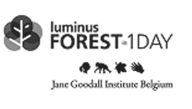 Logo du Luminus Forest in 1 Day en partenariat avec le Jane Goodall Institute Belgium
