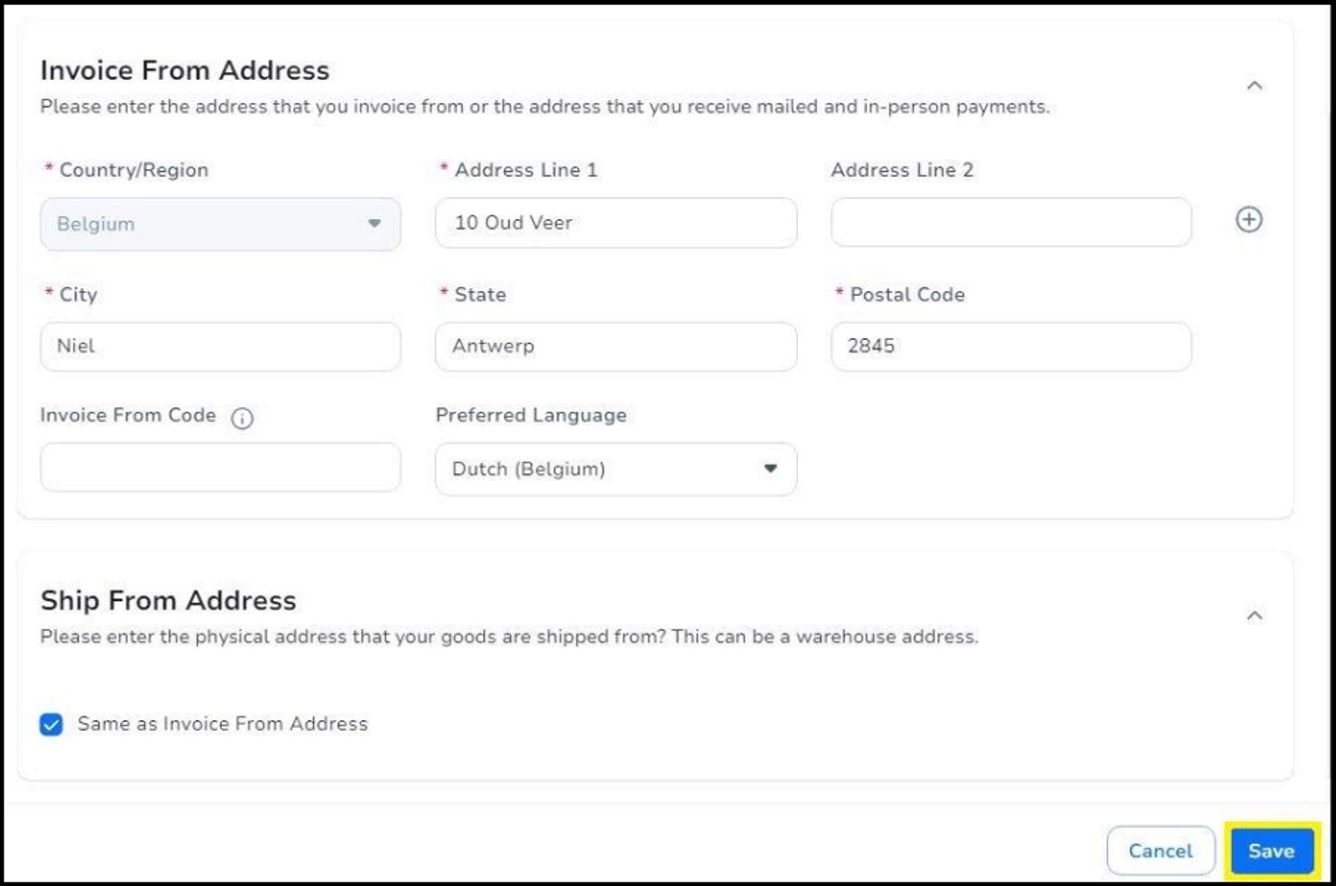 Screenshot Coupa -