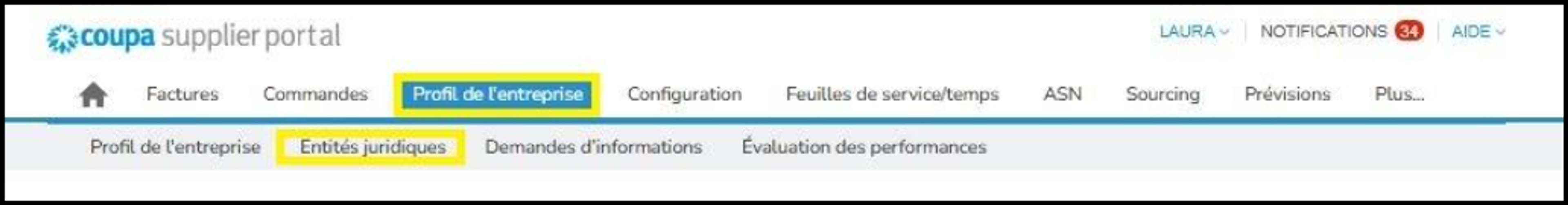 Screenshot Coupa -