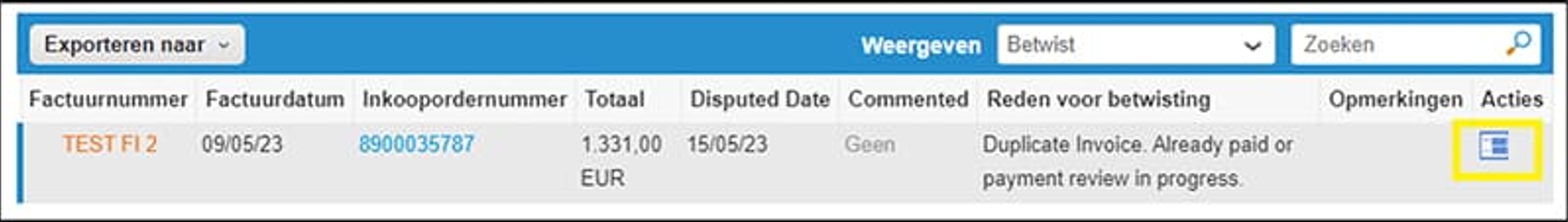 Screenshot Coupa - Betwisting