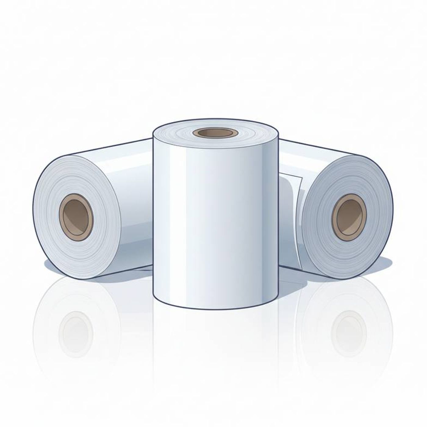 Closeup of a perfectly wound paper roll with clean edges, ready for a paper bag making line.