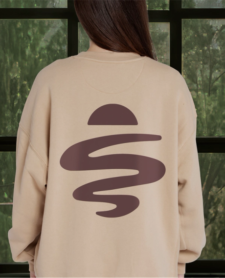 Mockup of women wearing a sweatshirt