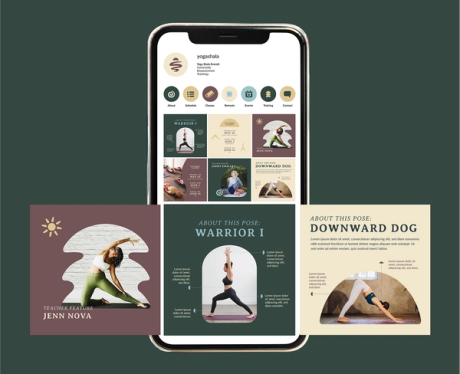 Graphic of social media mockup