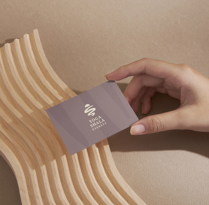 Business card mockup for Yoga Shala