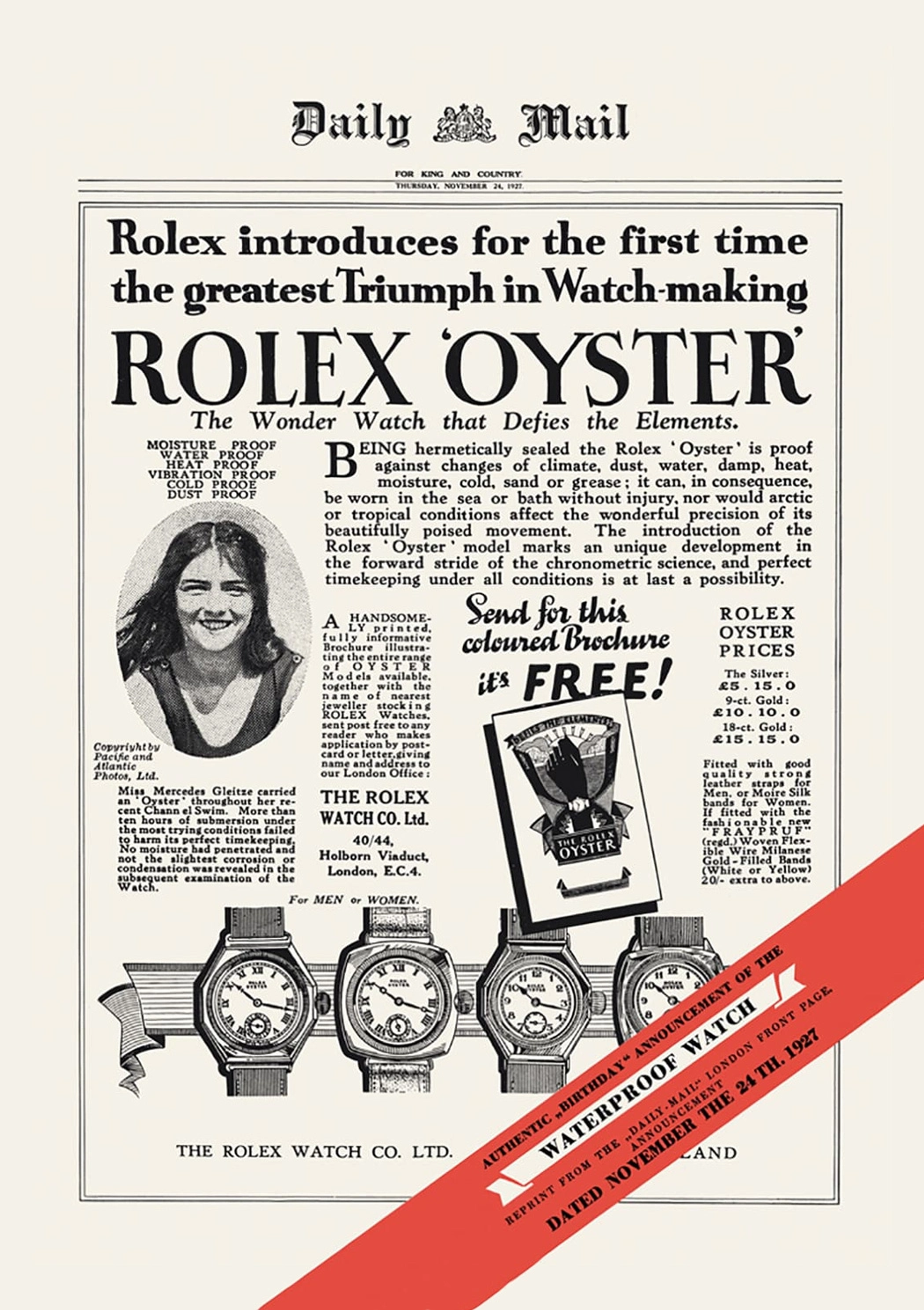 Rolex history, English Channel