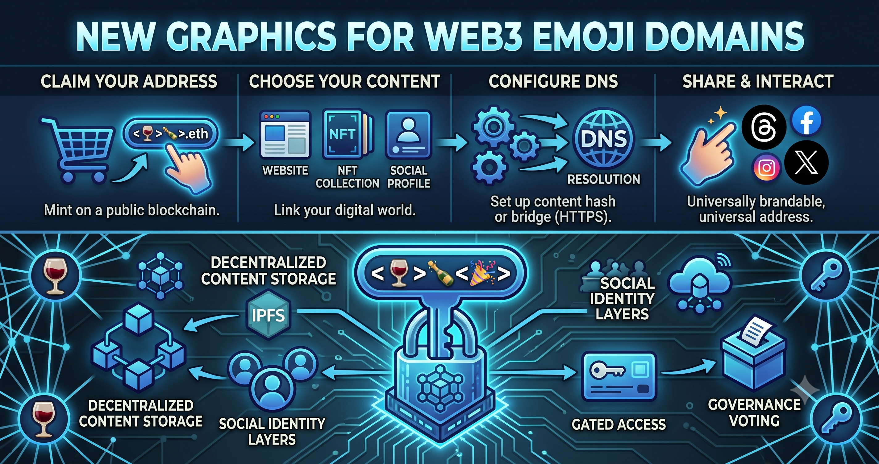 New web3 emoji domains