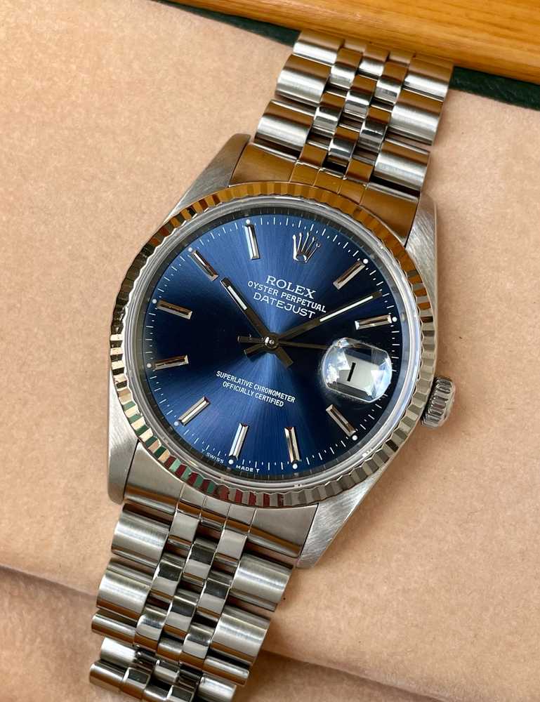 Image for Rolex Datejust 16234 Blue 1991 with original box and papers 2