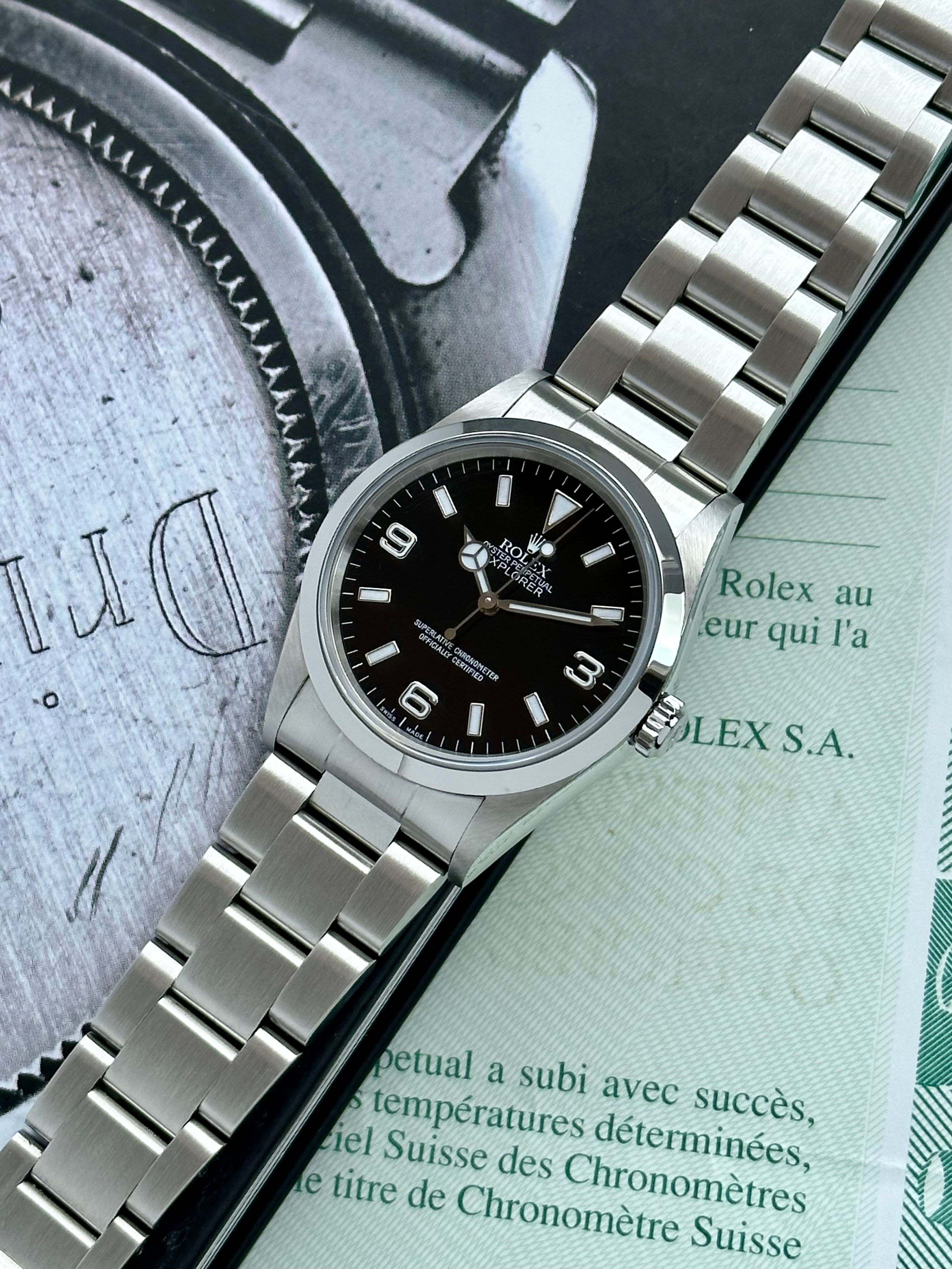 Rolex Explorer 1 14270 Black 1999 with original box and papers 2