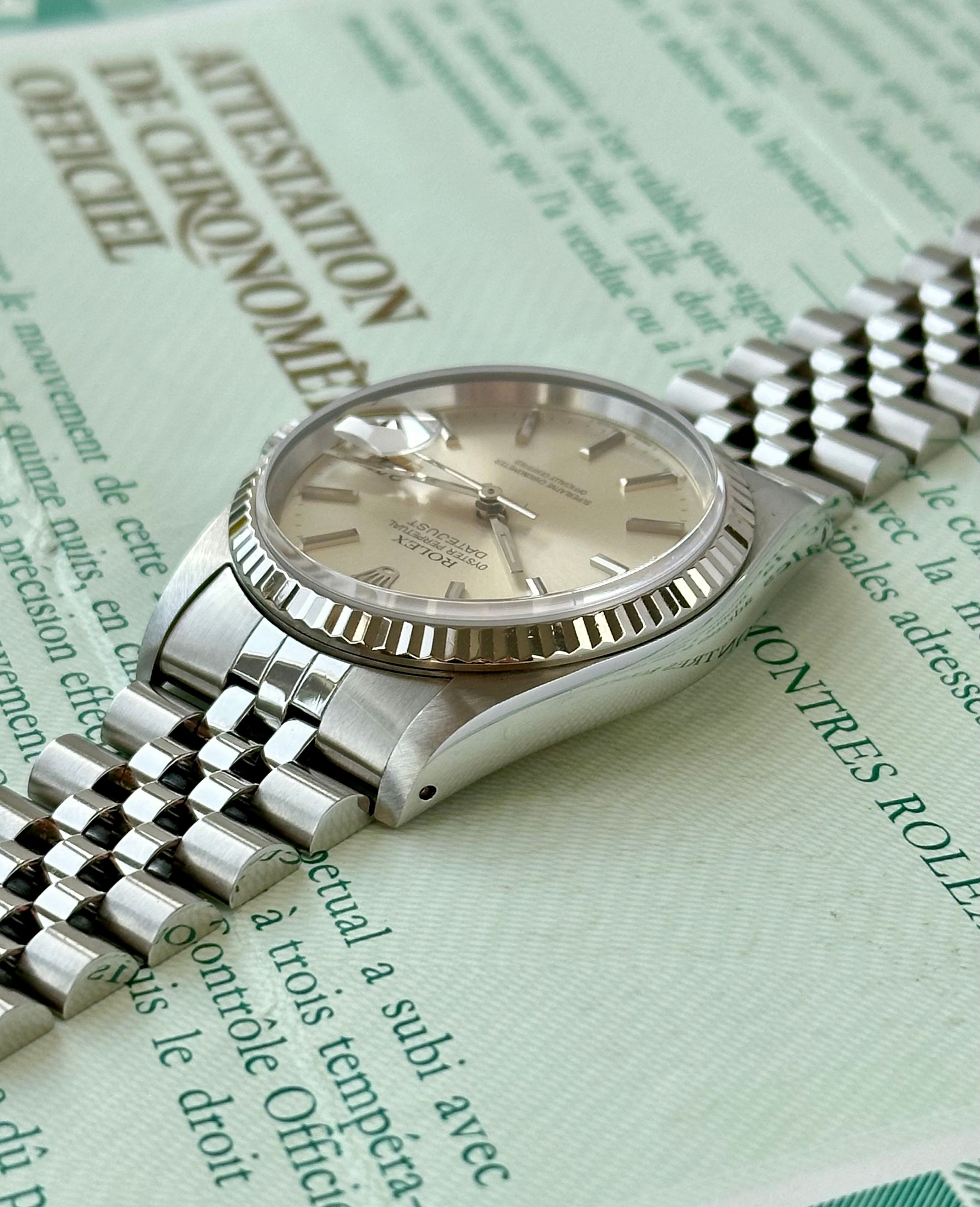 Rolex Datejust 16234 Silver 1991 with original box and papers 3