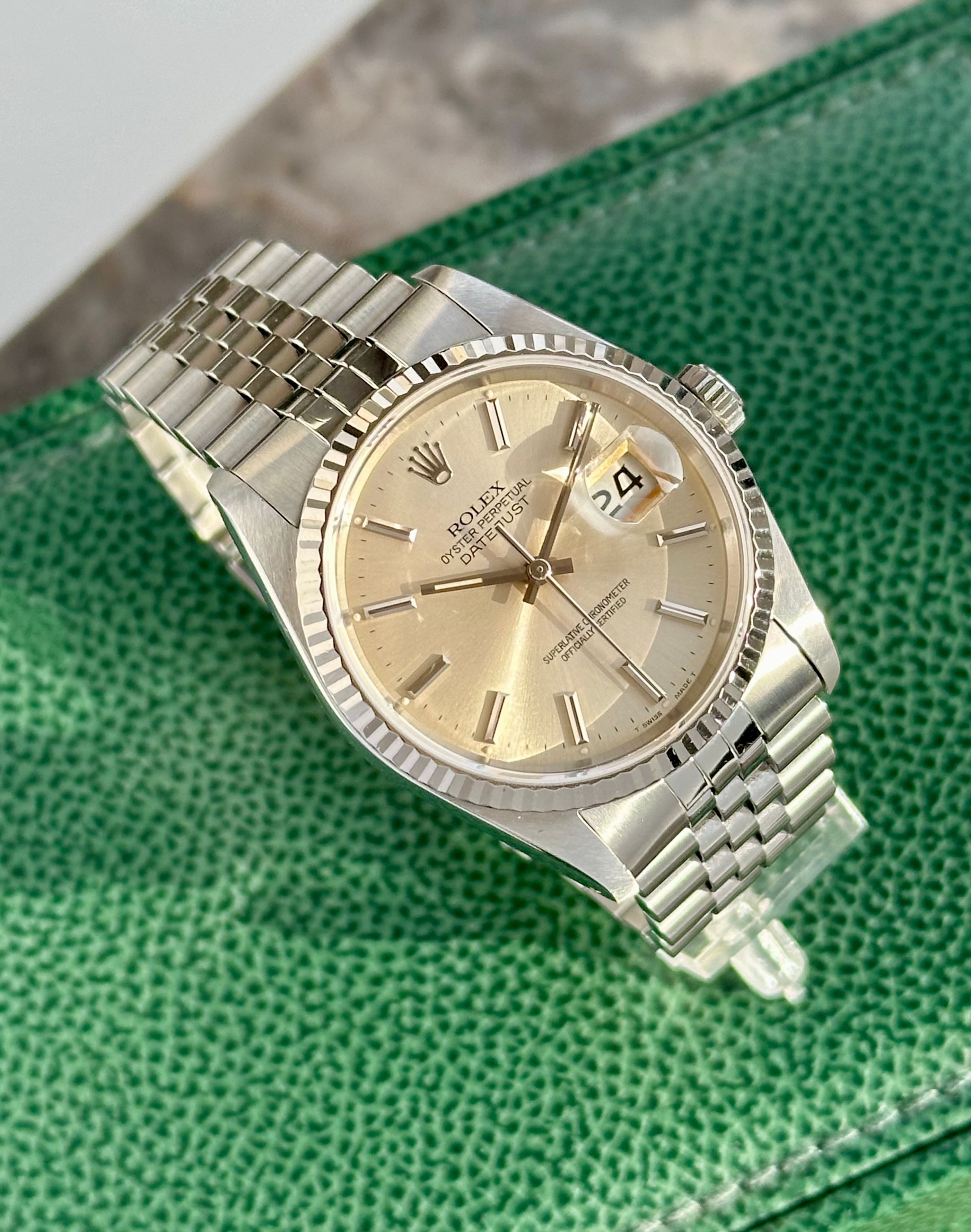 小物 milo Rolex Datejust 16234 Silver 1991 with original box and papers 3