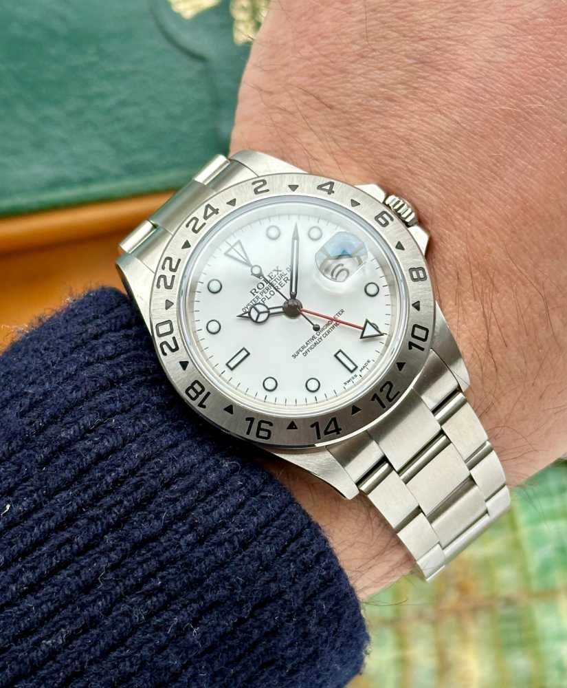 Image for Rolex Explorer 2 16570 T White 2004 with original box and papers