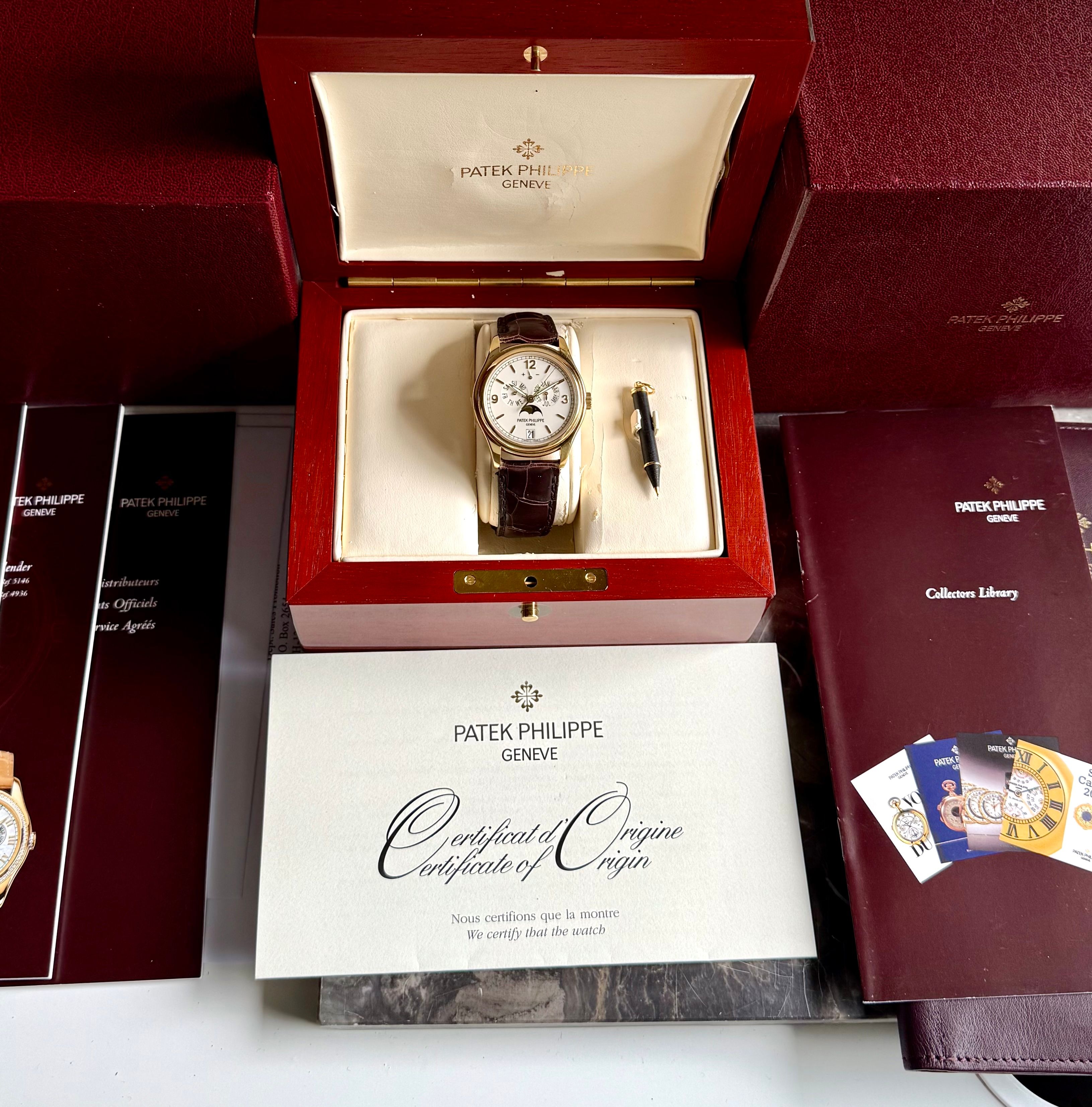 Patek Philippe Annual Calendar 5146J Cream 2006 with original box