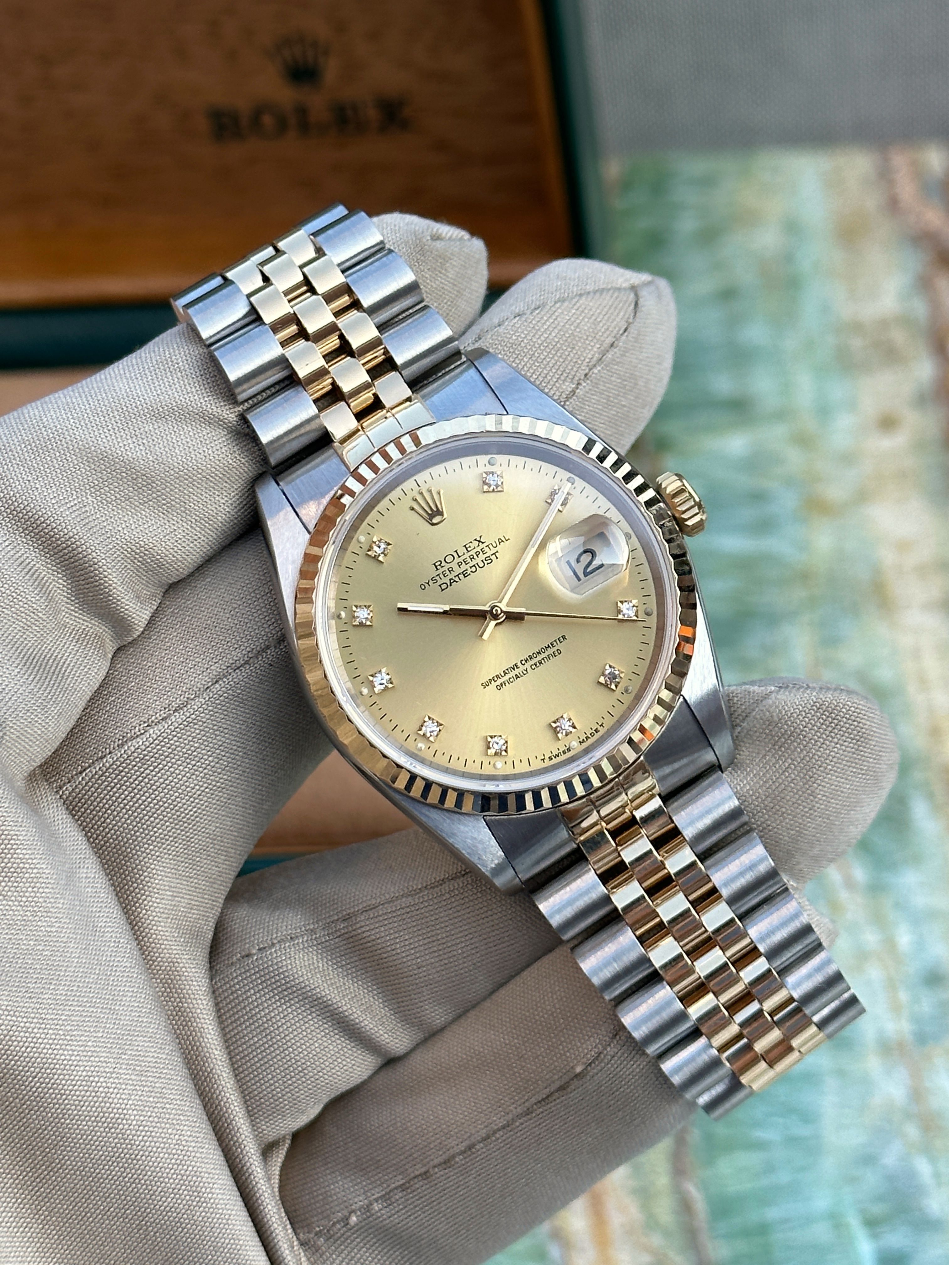 Rolex with best sale diamond dial