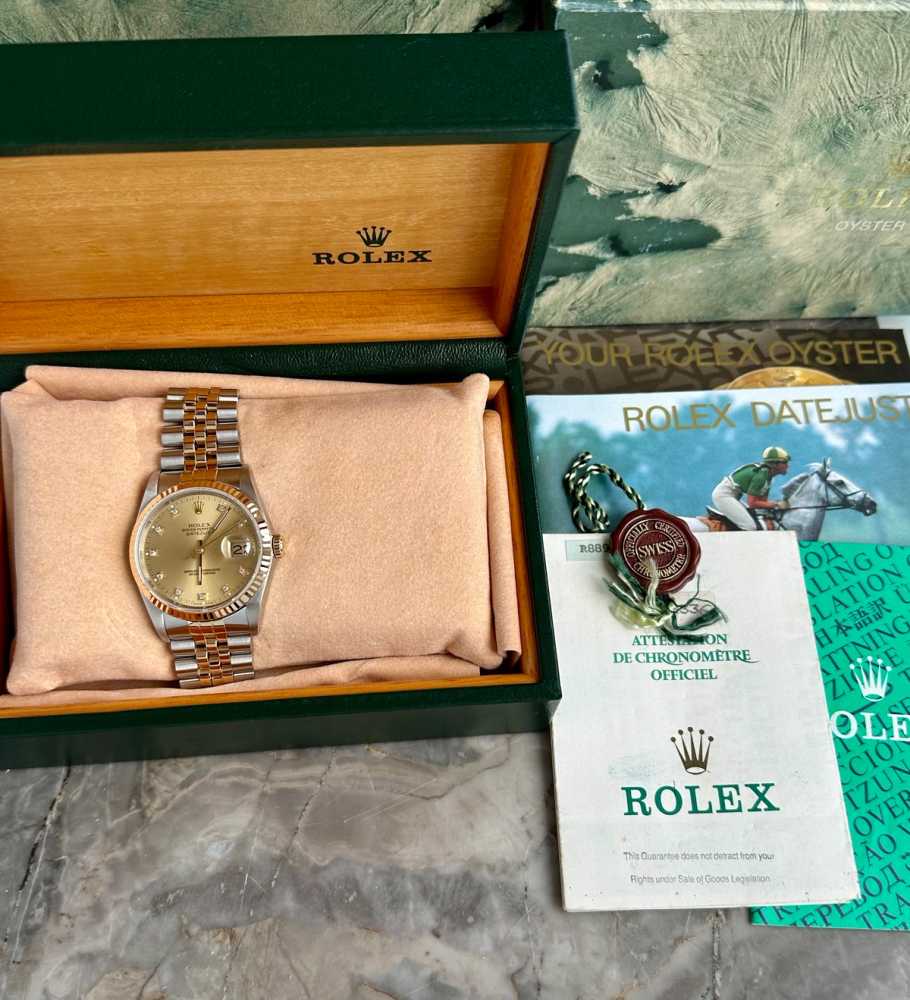 Image for Rolex Datejust "Diamond" 16233 Gold 1988 with original box and papers