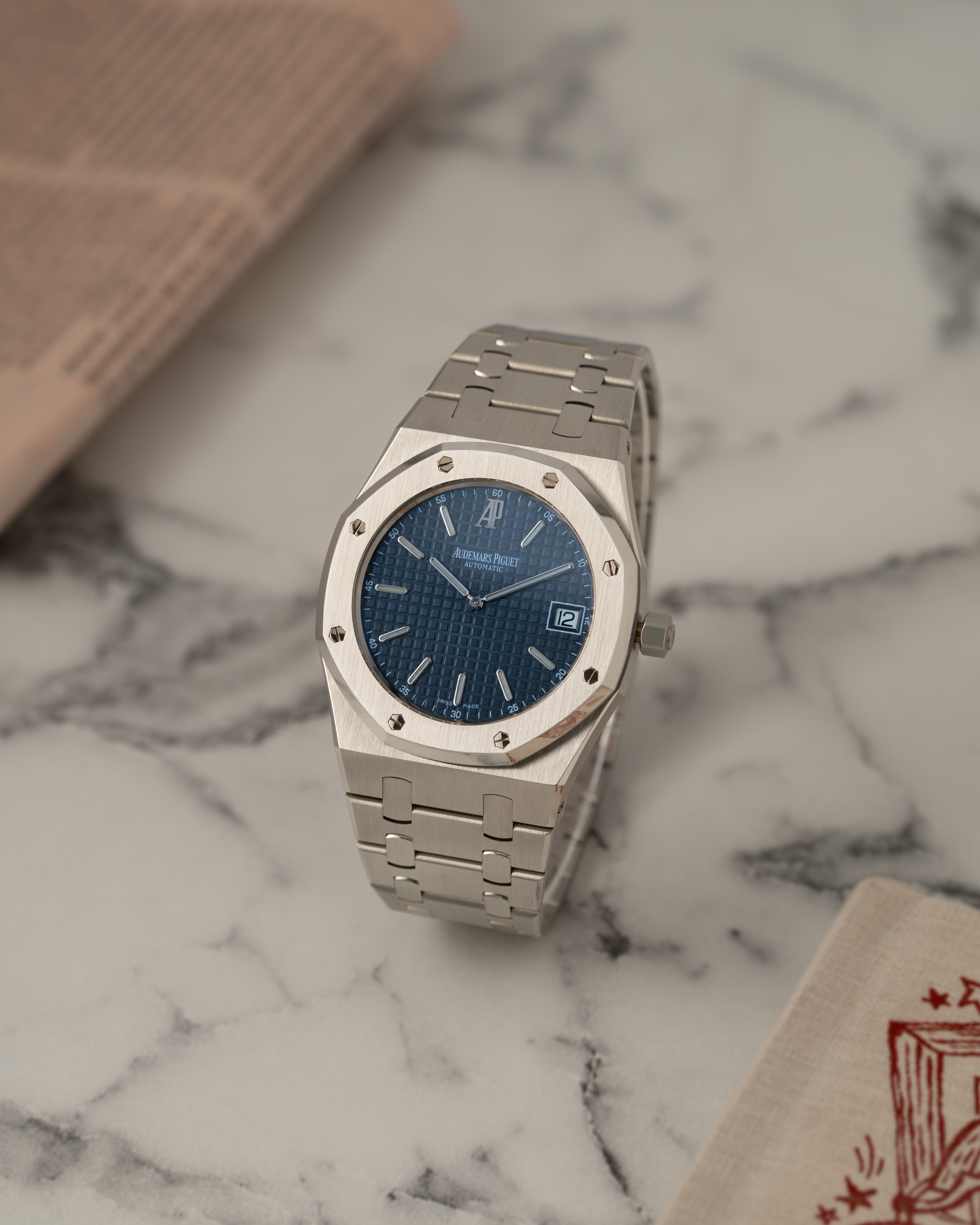Audemars Piguet Royal Oak 15202 Blue 2002 with original box and papers