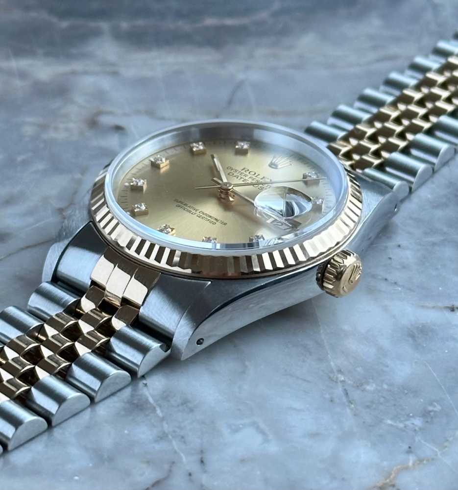 Image for Rolex Datejust "Diamond" 16233G Gold 1988 with original box and papers