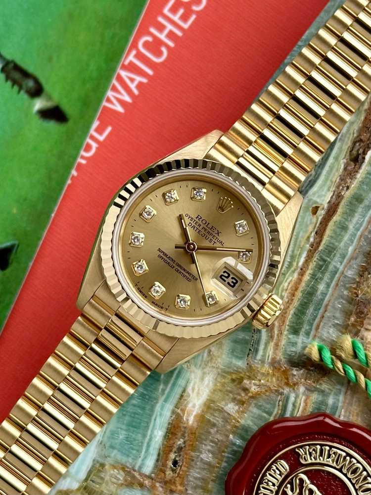 Image for Rolex Lady-Datejust "Diamond" 69178 Gold 1995 with original box and papers 2