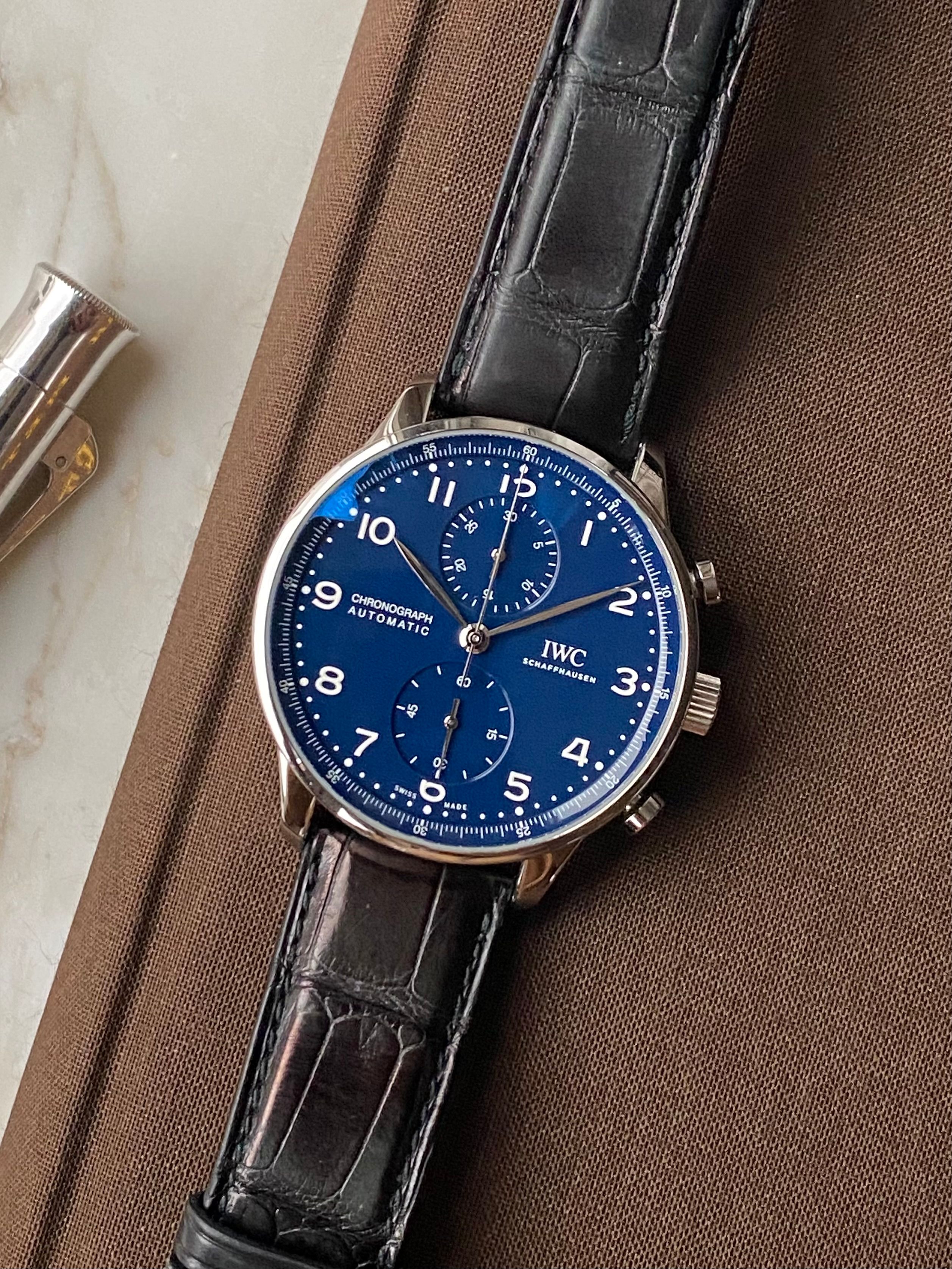 Iwc chronograph outlet blue