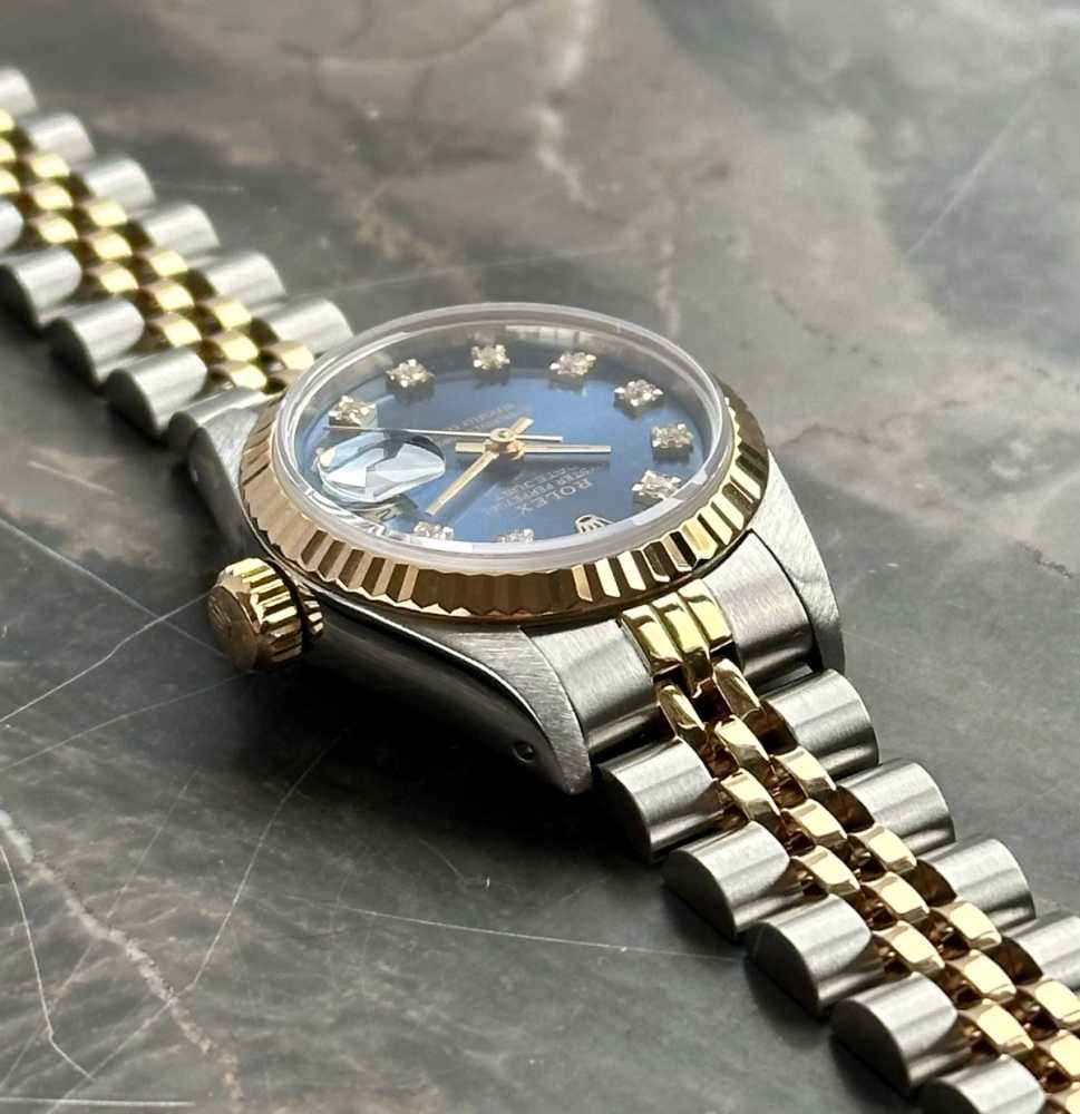Image for Rolex Lady-Datejust "Diamond" 69173G Blue 1991 with original box and papers