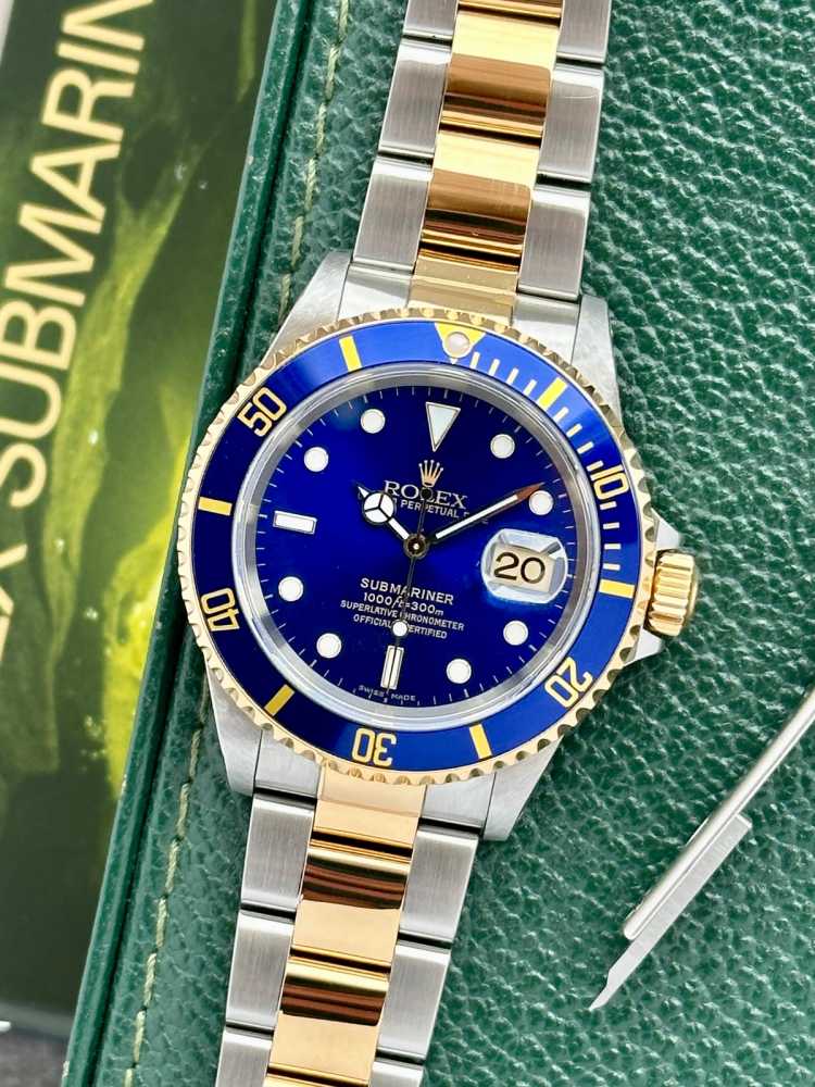 Featured image for Rolex Submariner 16613 Blue 1999 with original box and papers