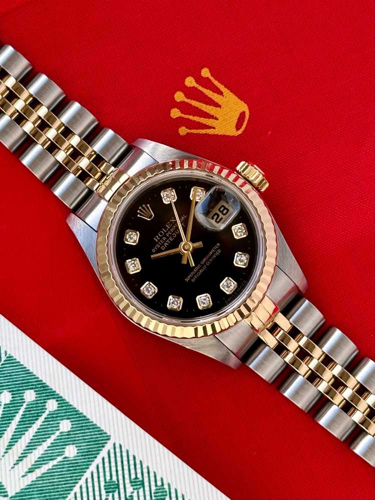 Image for Rolex Lady-Datejust "Diamond" 79173G Black 1999 with original box and papers