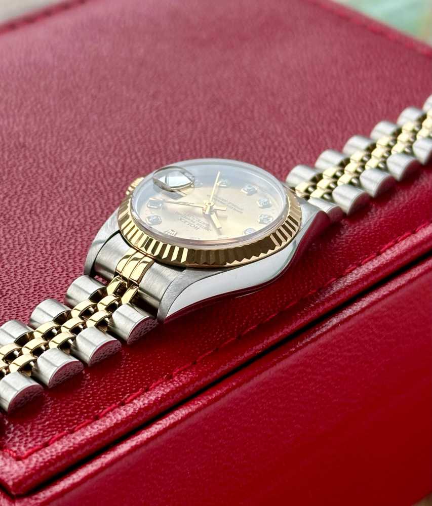 Image for Rolex Lady-Datejust "Diamond" 69173G Gold 1996 with original box and papers 2