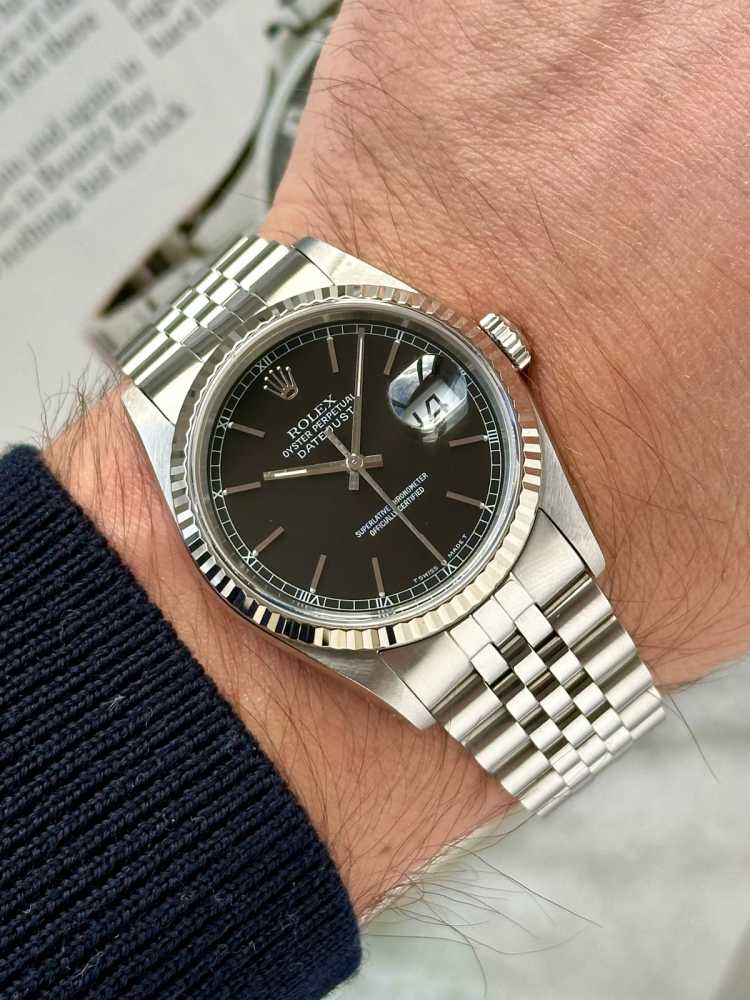 Wrist image for Rolex Datejust 16234 Black 1993 