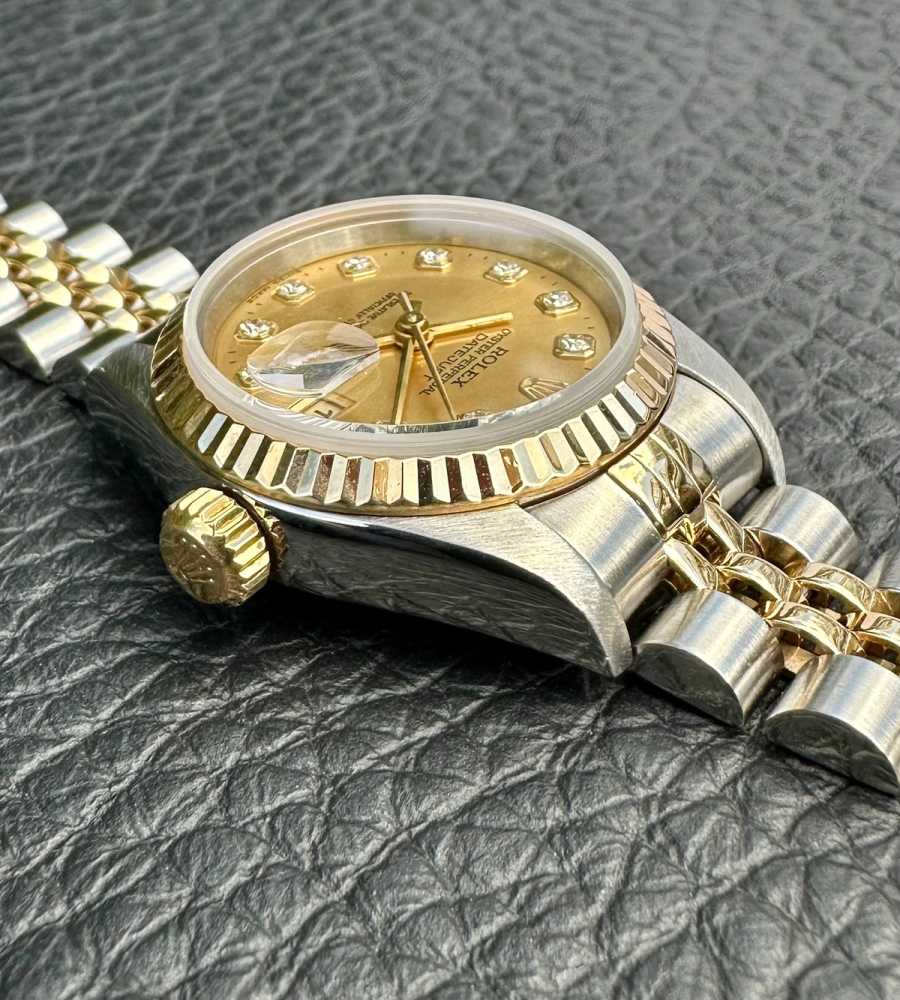 Image for Rolex Lady-Datejust "Diamond" 79173G Gold 2000 with original box and papers 3