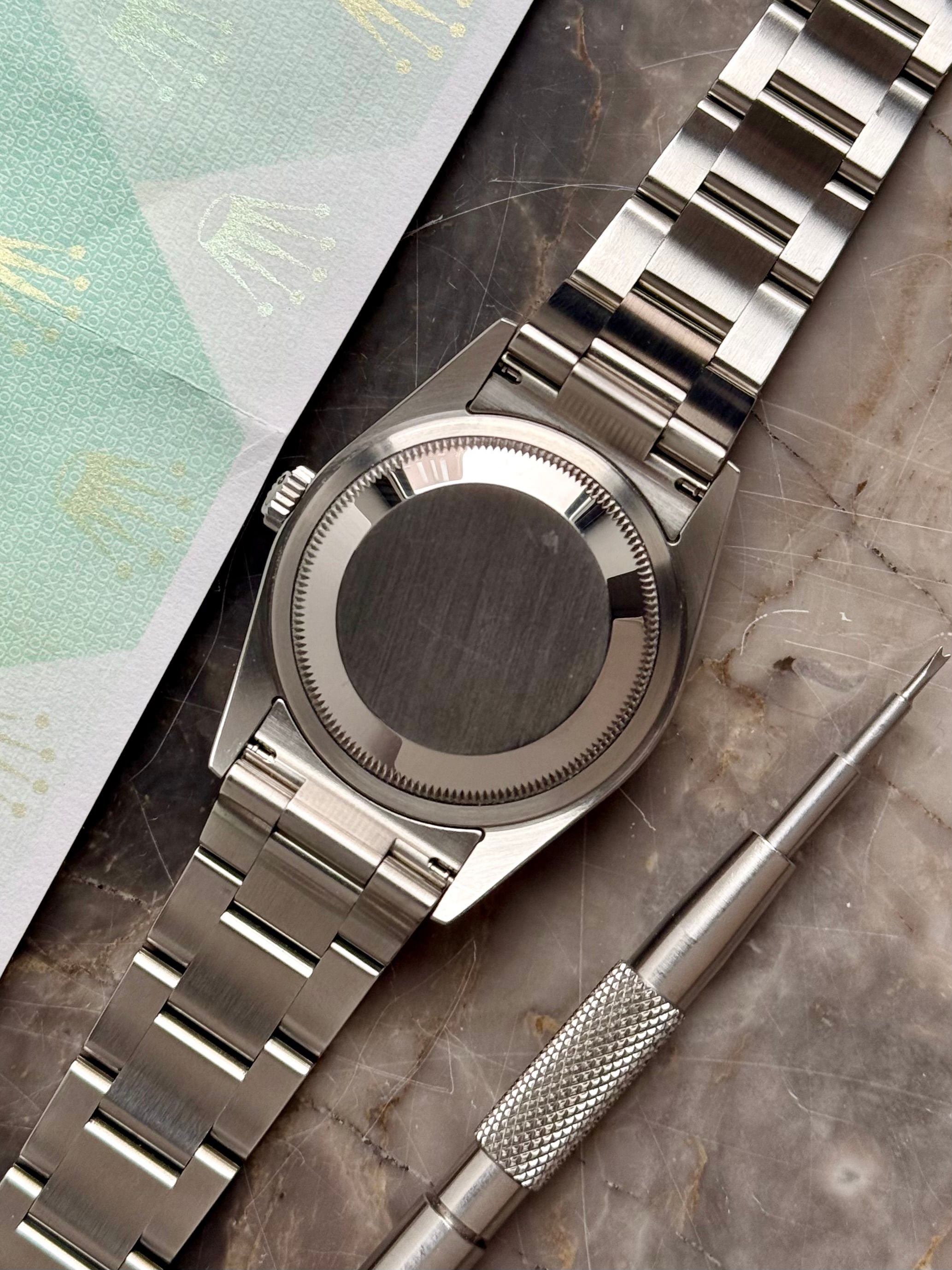 Rolex Explorer 114270 Black 2004 with original box and papers