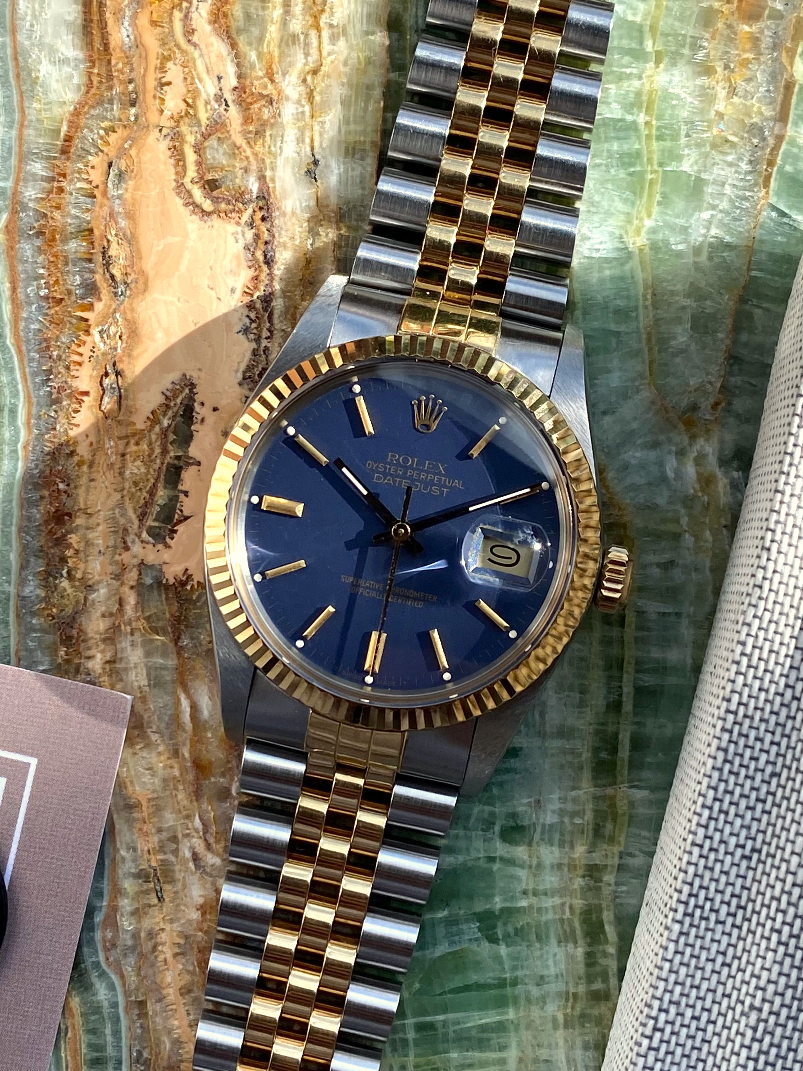 Rolex datejust 2024 16013 blue dial