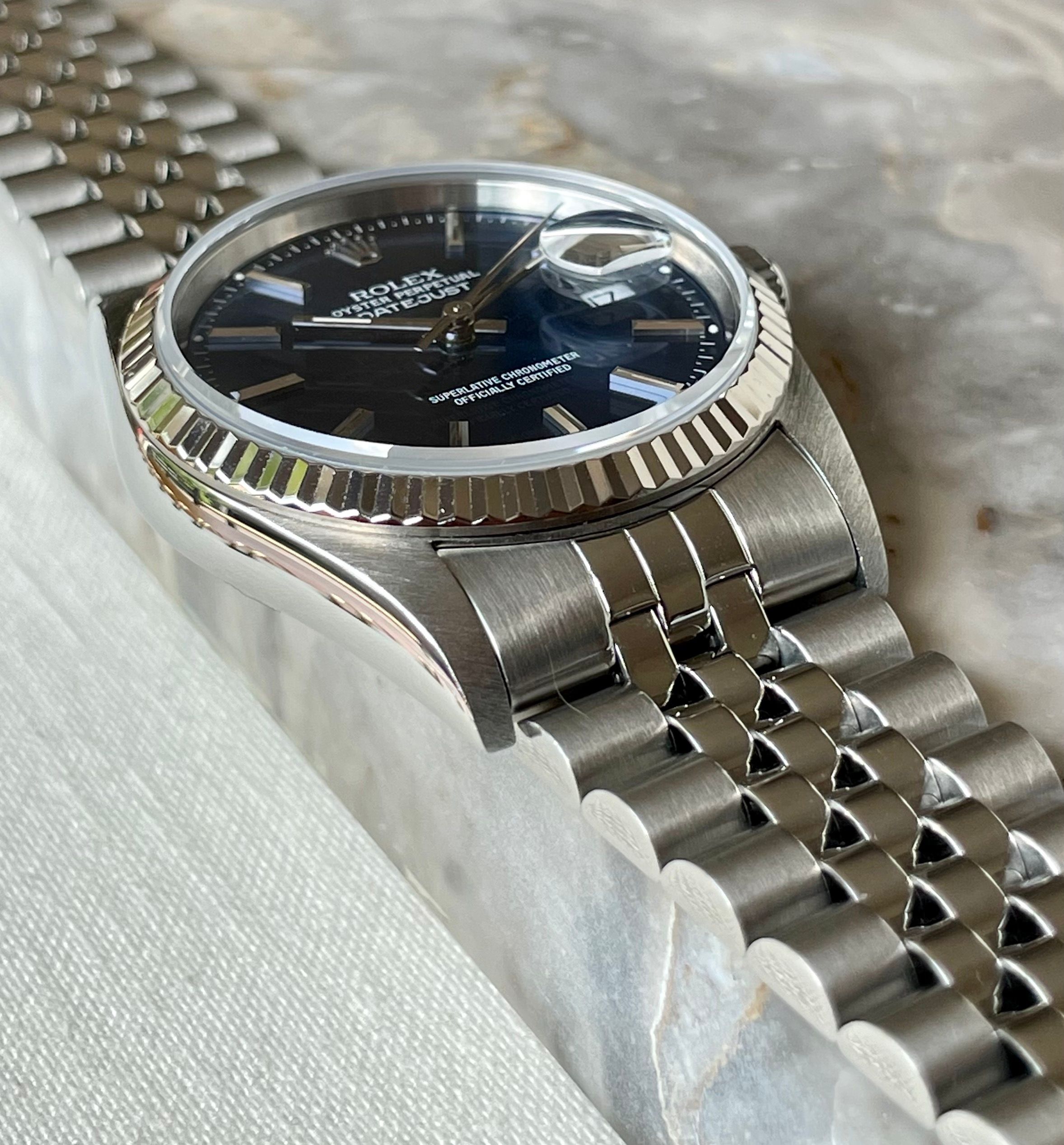 Rolex Datejust 16234 Blue 1996 with original box and papers