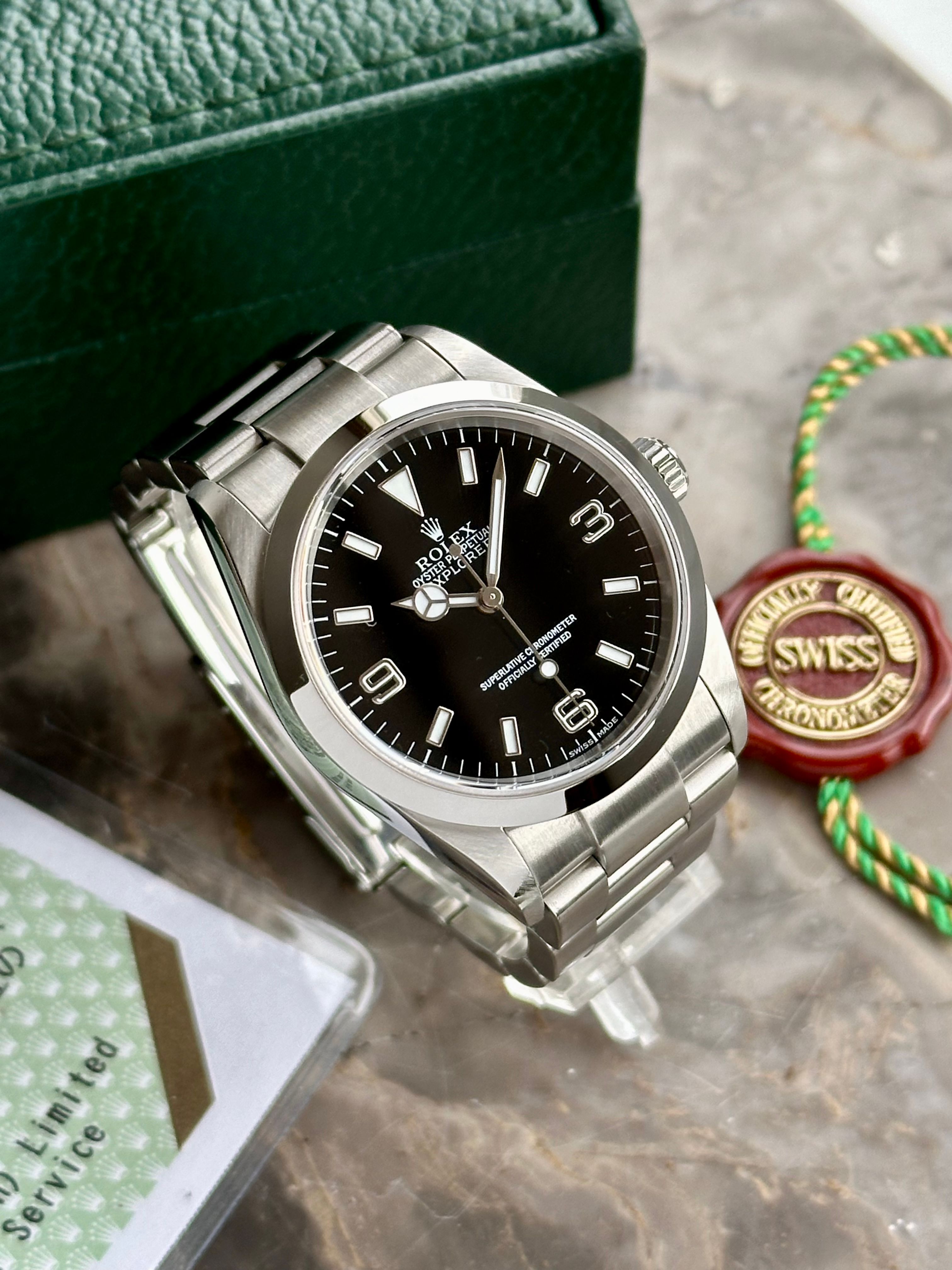 Rolex Explorer 114270 Black 2002 with original box