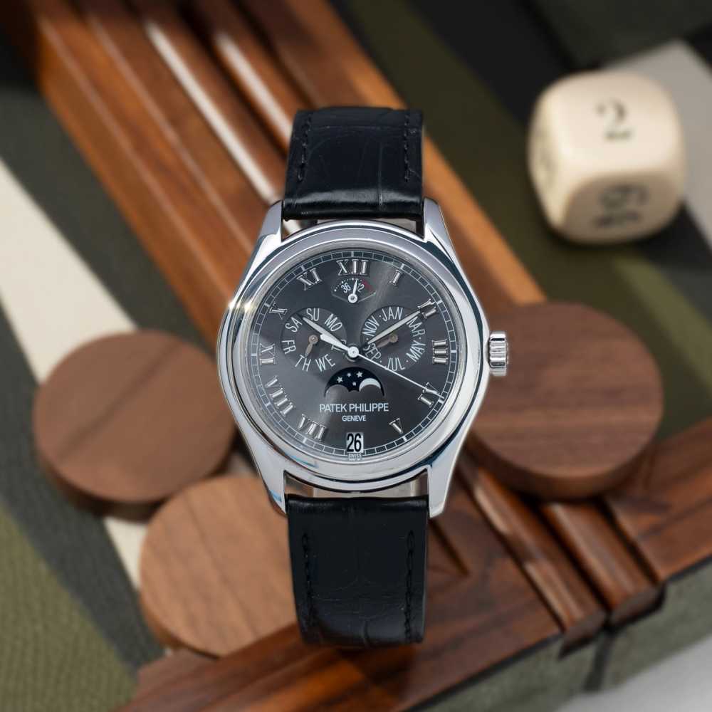 Image for Patek Philippe Annual Calendar “PLATINUM” 5056P Grey 2004 with original box and papers