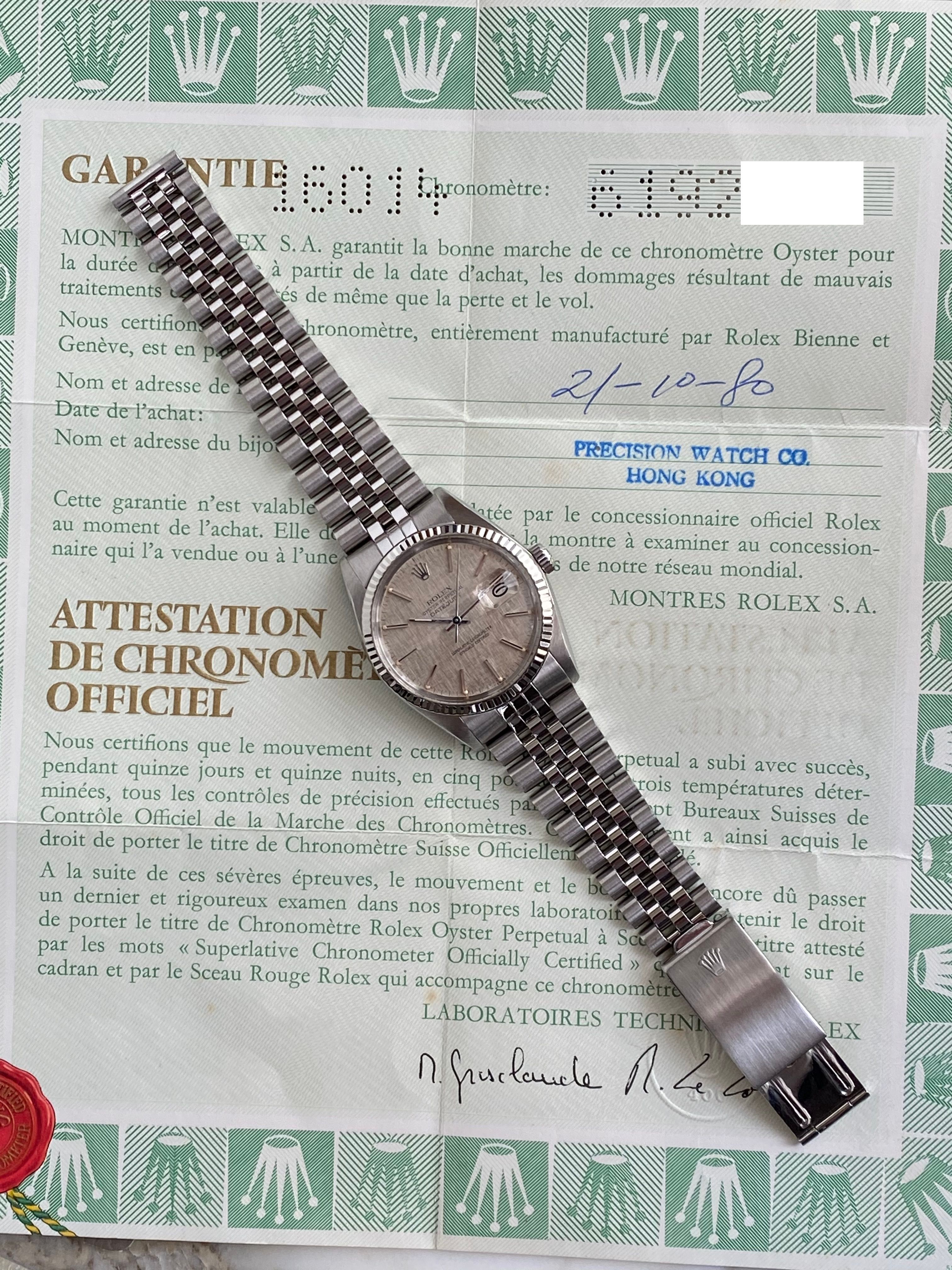ROLEX DATEJUST 箱・冊子 Rolex Datejust 