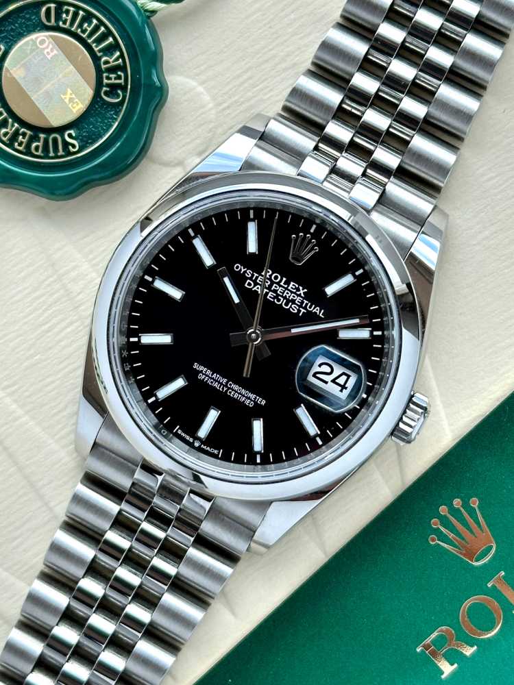 Image for Rolex Datejust 126200 Black 2022 with original box and papers