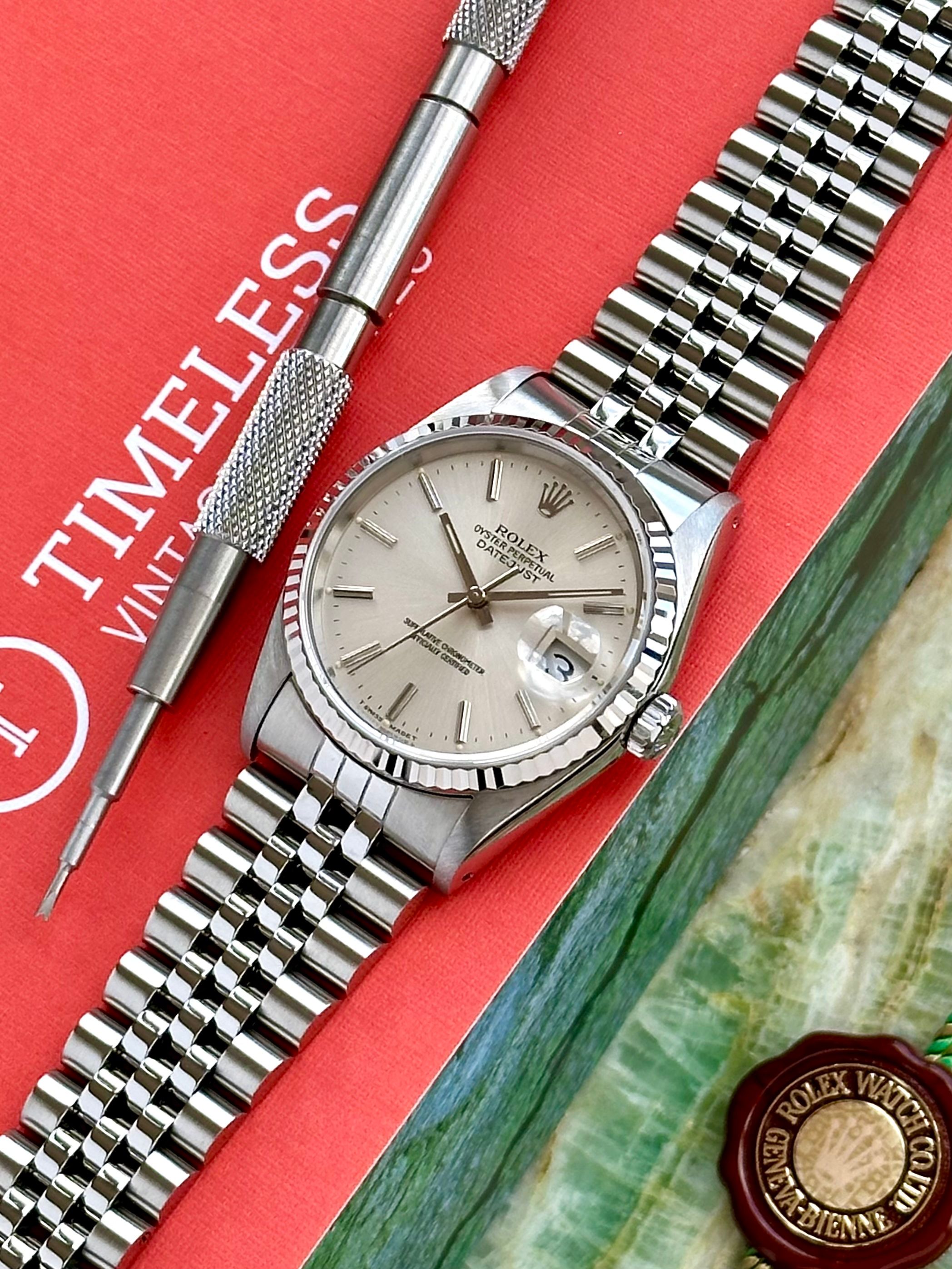 Rolex Datejust 16234 Silver 1993 with original box and papers 2