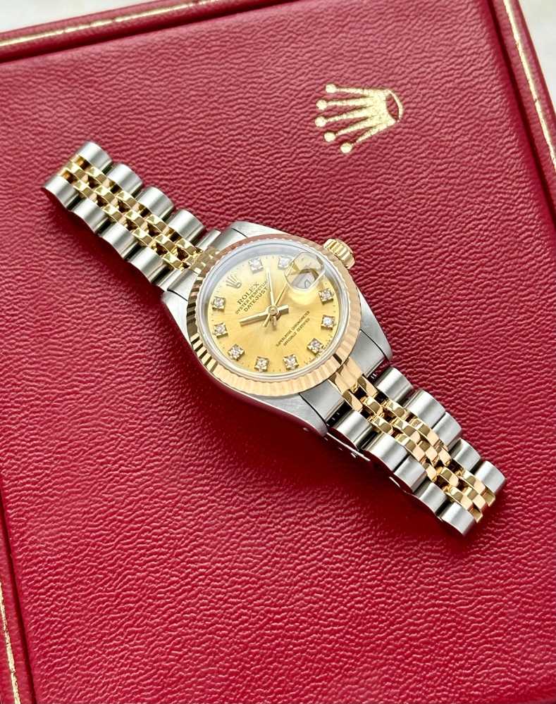 Image for Rolex Lady-Datejust "Diamond" 69173 Gold 1990 with original box and papers