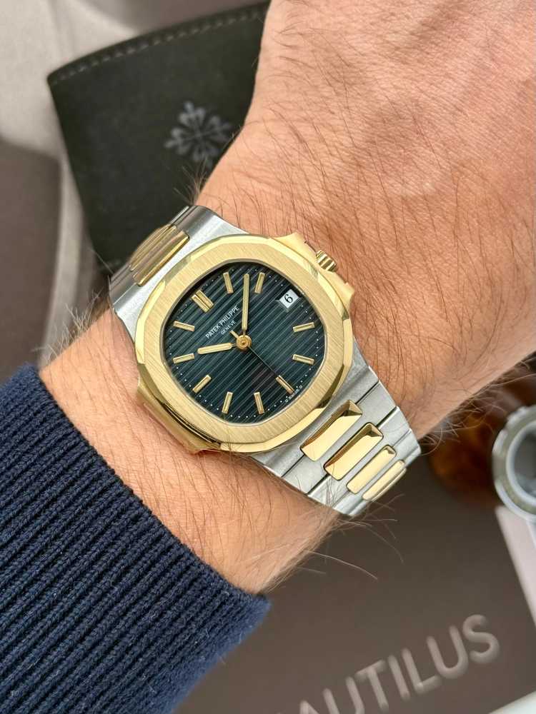 Wrist shot image for Patek Philippe Nautilus 3800 Blue 2000 