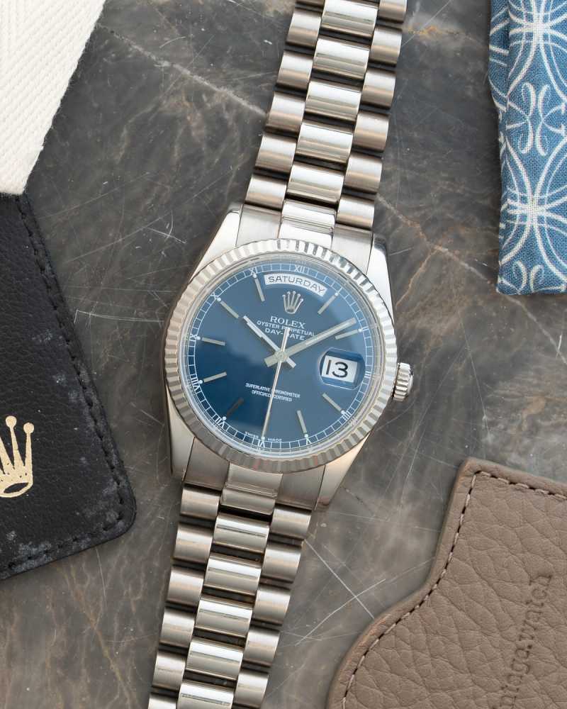 Featured image for Rolex Day-Date 118239 Blue 2002 with original box and papers